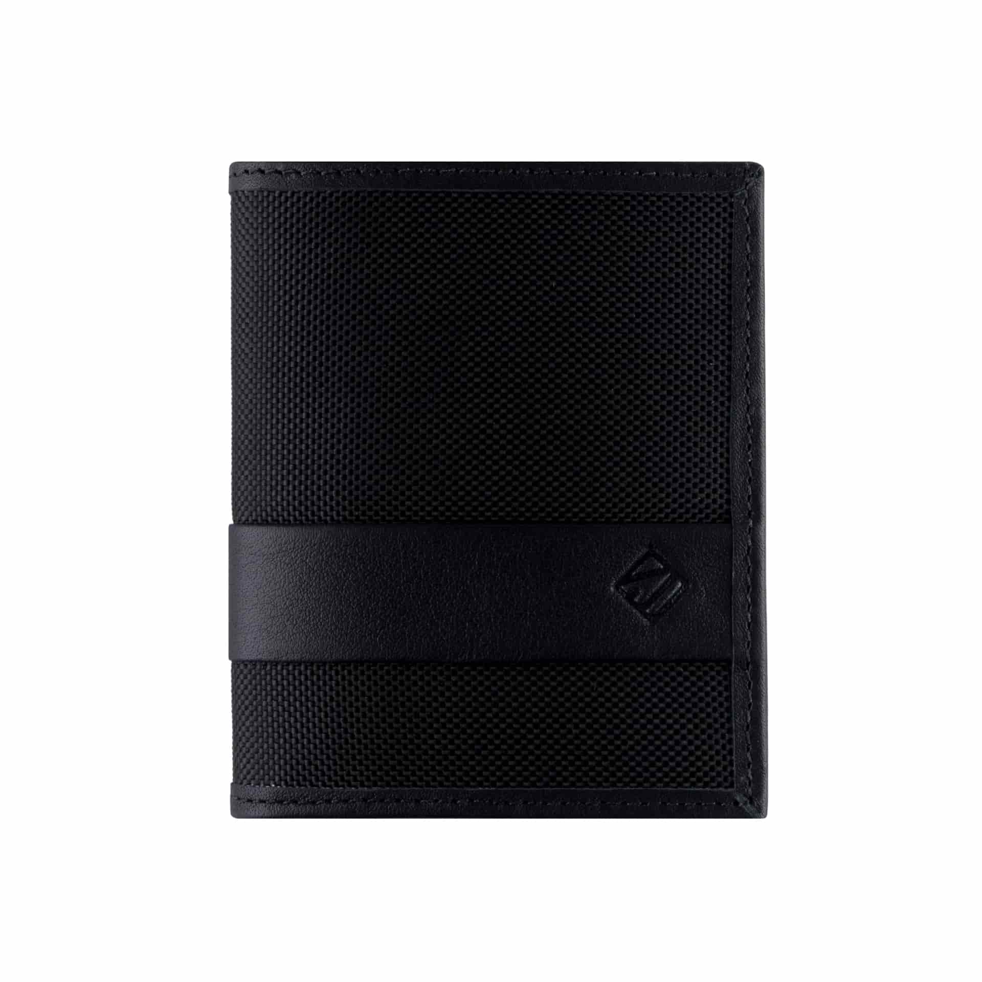 Billetera Compact de Lona (Negra) — Con Grabado de Iniciales - miniatura 1