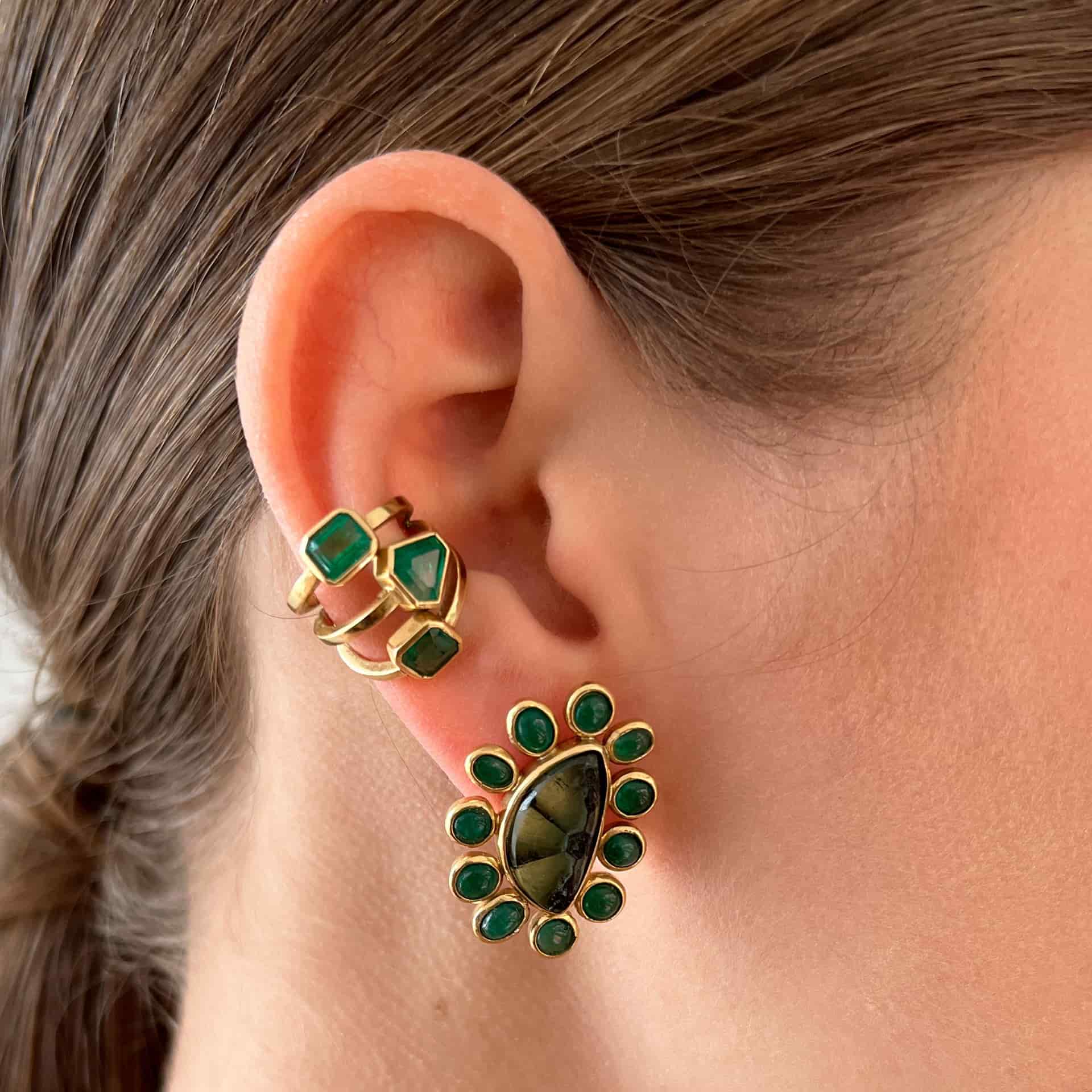 3 Stone Ear Cuff - miniatura 5