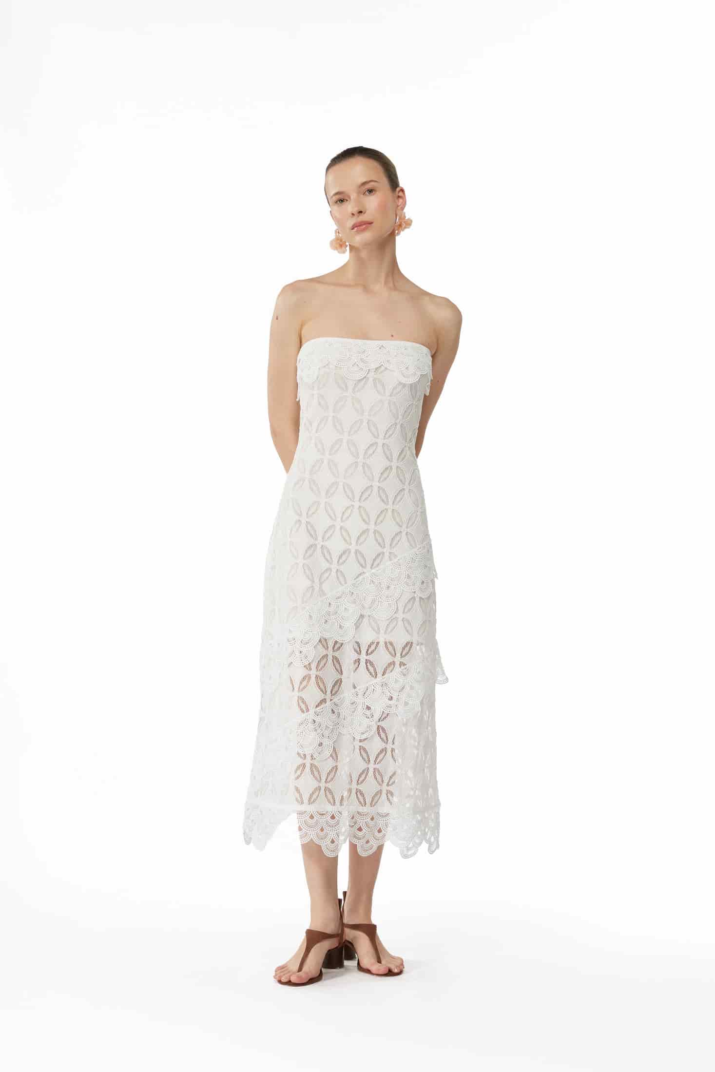 AZURA MIDI DRESS WHITE - miniatura 1