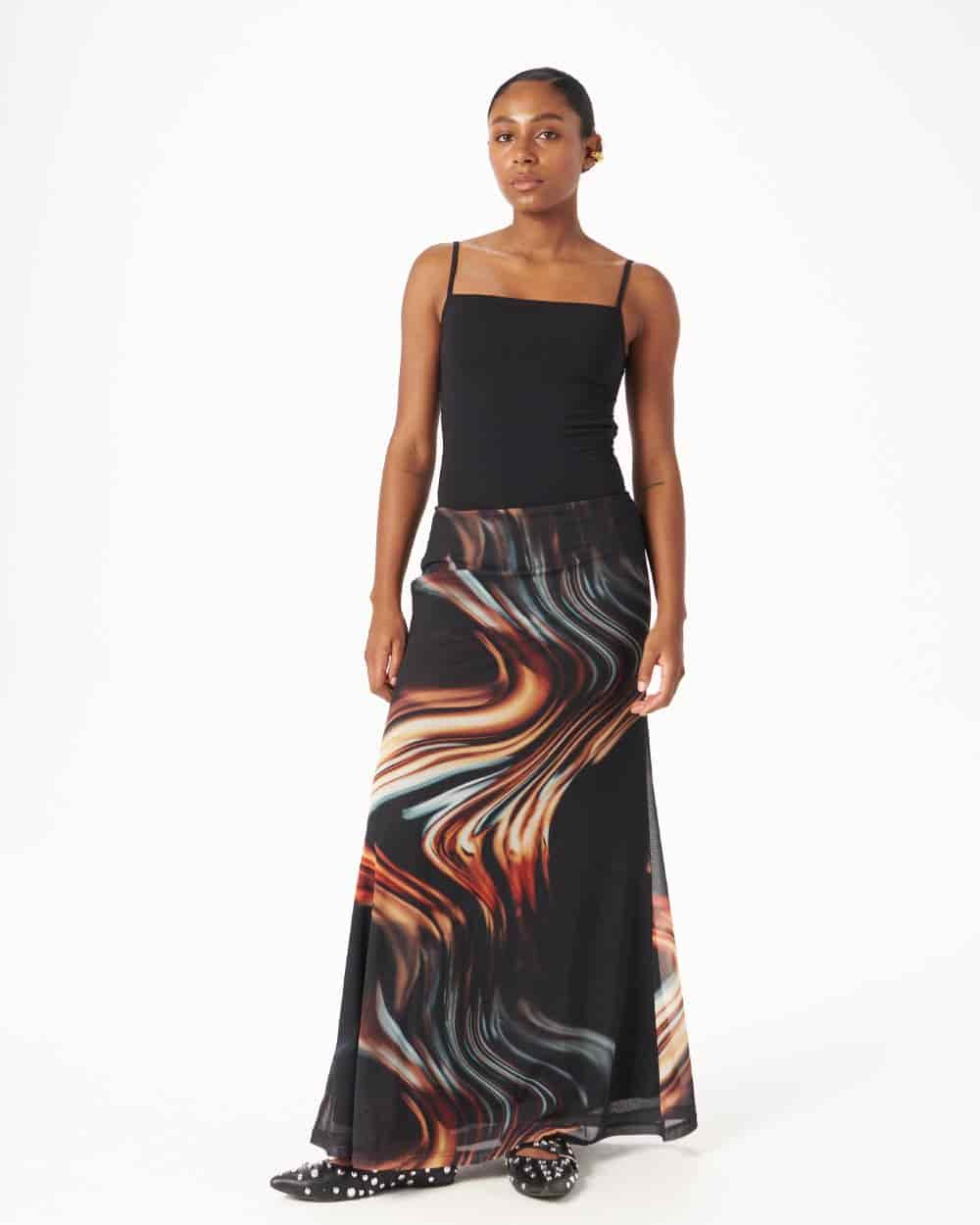 MESH MAXI SKIRT - miniatura 2