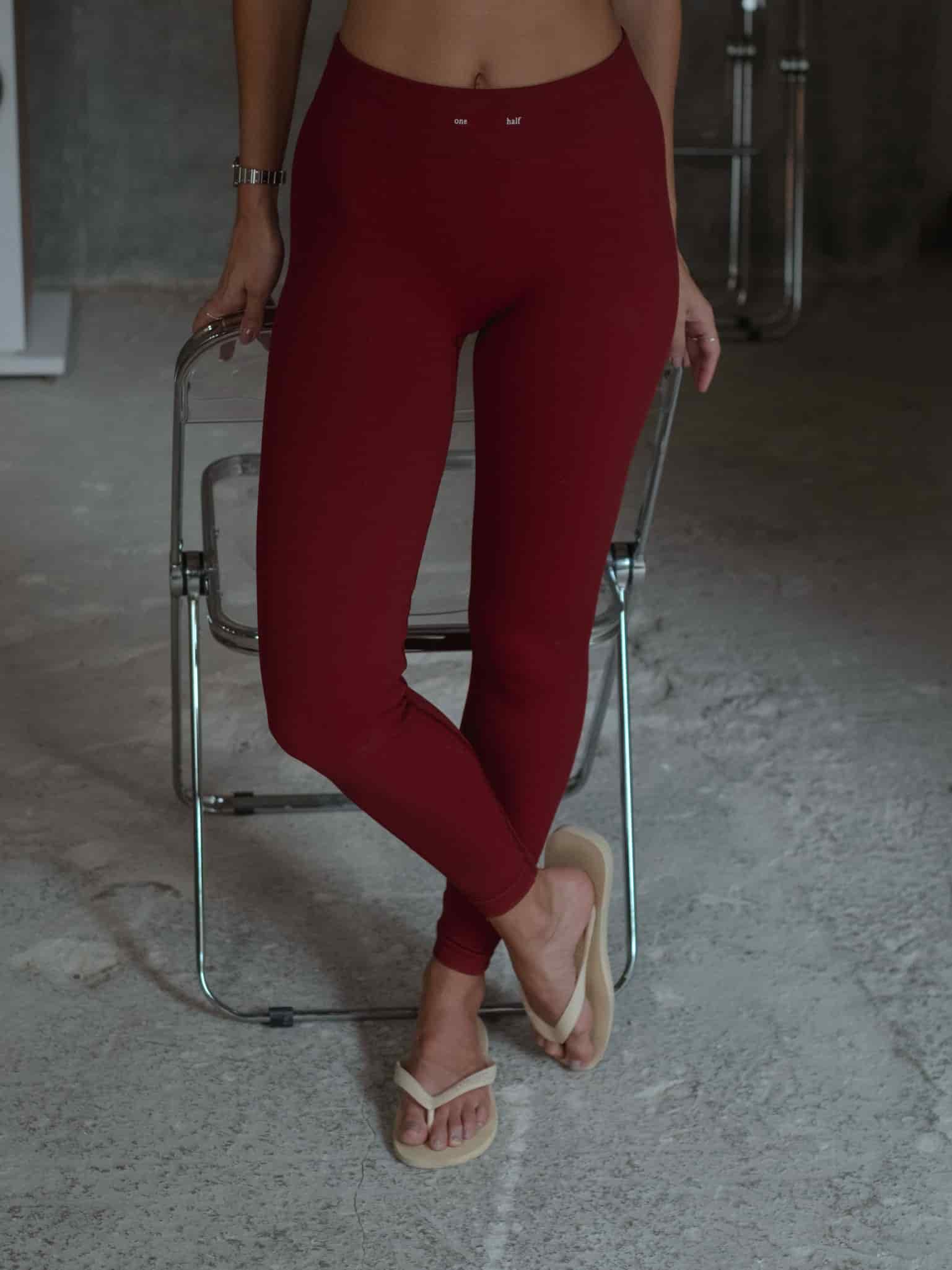 WIRED LINES SEAMLESS LEGGINGS - RED UNDERTONE - miniatura 4