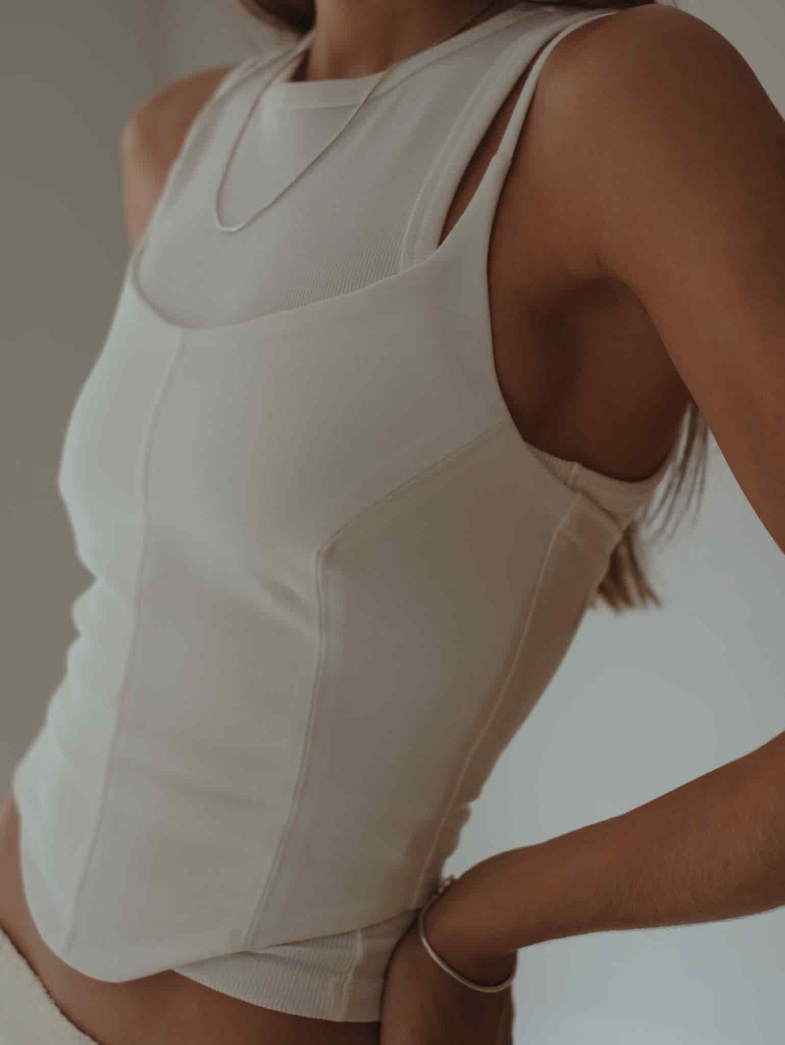 BACK LACE CORSET - SOFT WHITE - miniatura 9