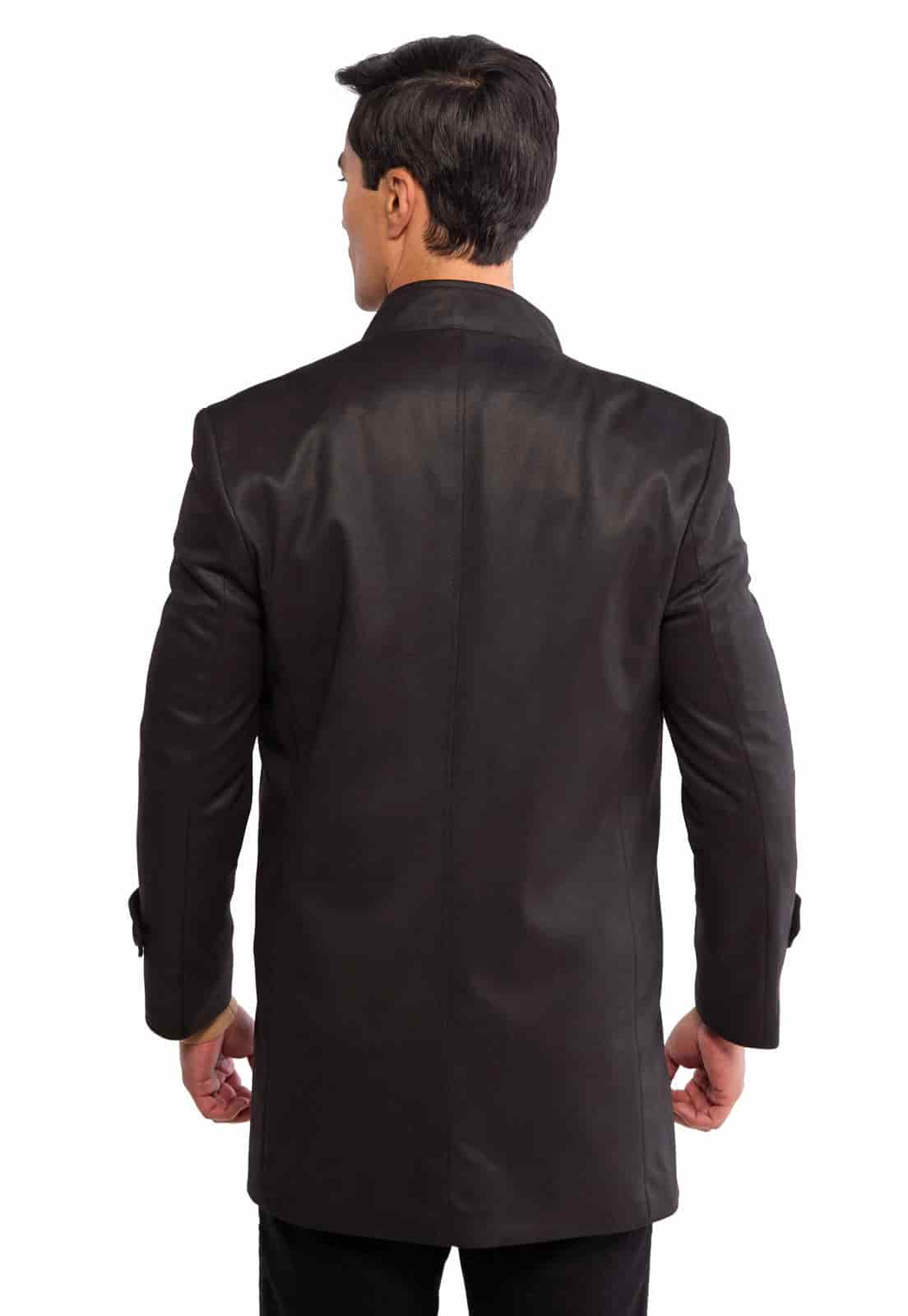 Abrigo cuello nerú o mao negro liviano - miniatura 2