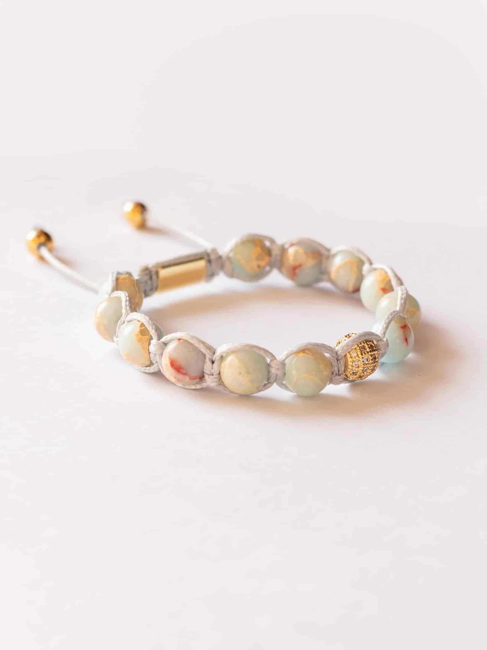 Brazalete Coral Macramé 8mm - miniatura 2