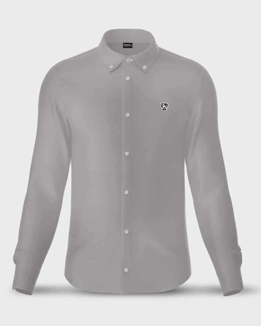 Camisa Antimanchas Oxford Gris - Talla Slim - miniatura 5