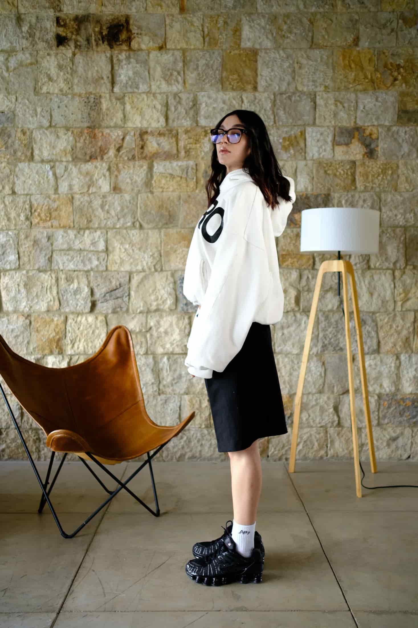 Basics V2 - Ivory Hoodie Boxy Fit - miniatura 10
