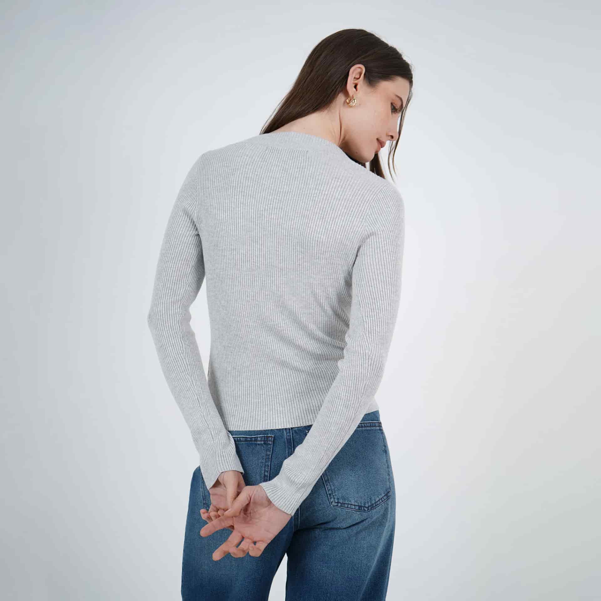 Sweater Cuello V Manga Larga - miniatura 9