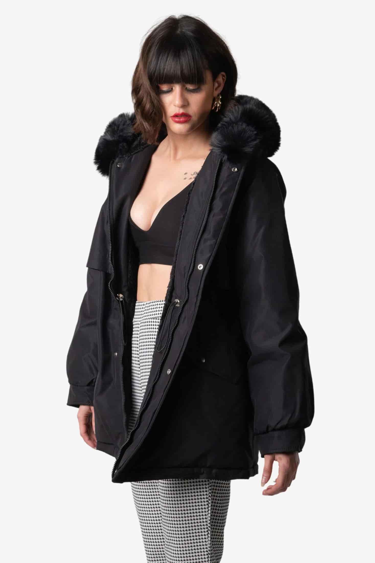 Chaqueta Parka Negra - miniatura 1