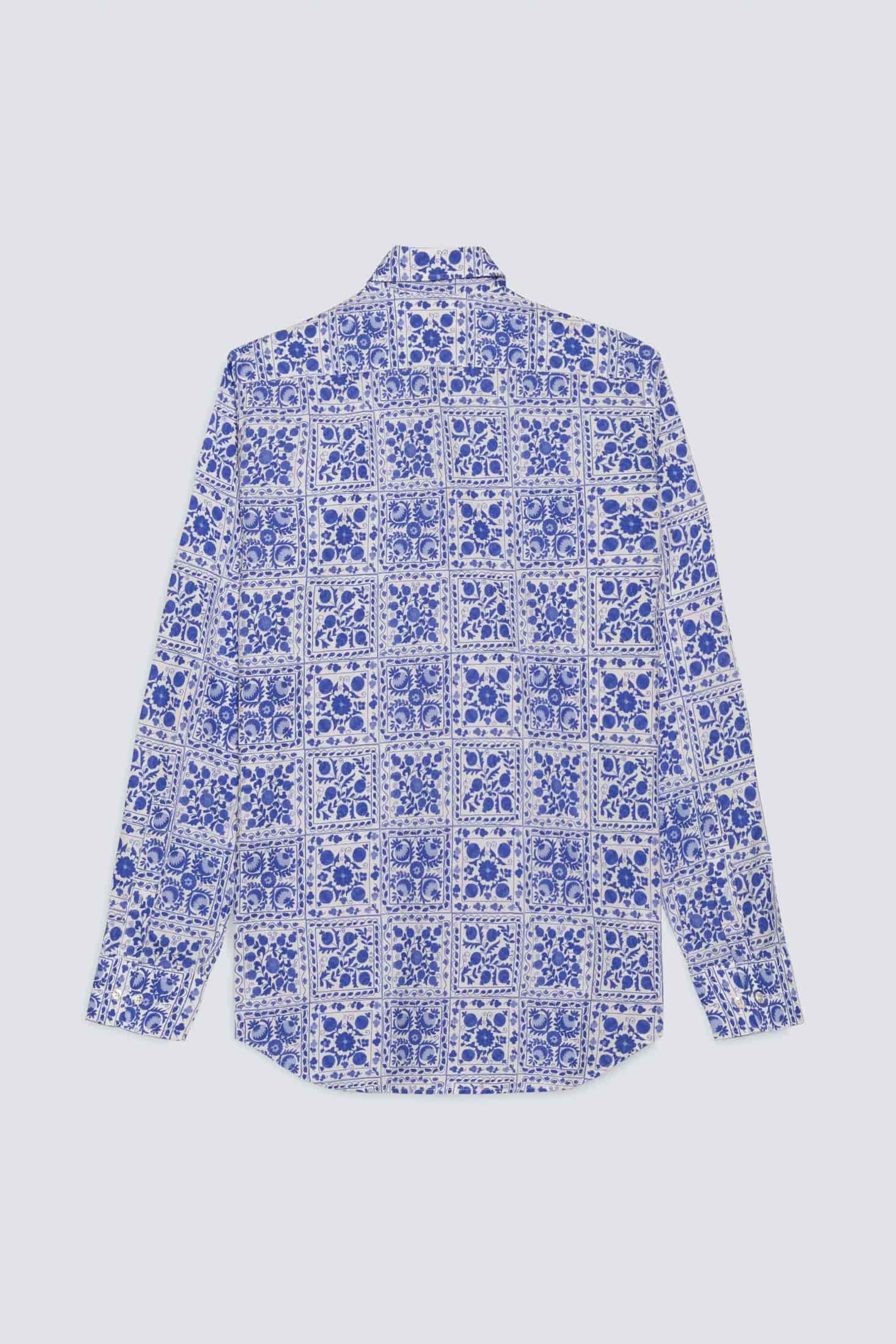 Men's cotton shirt white ferghana - miniatura 2