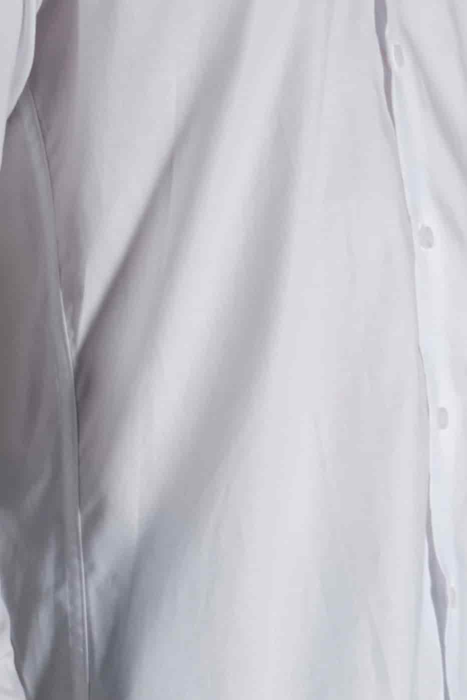 Camisa Classic Algodón Blanco Ojal Azul - miniatura 3