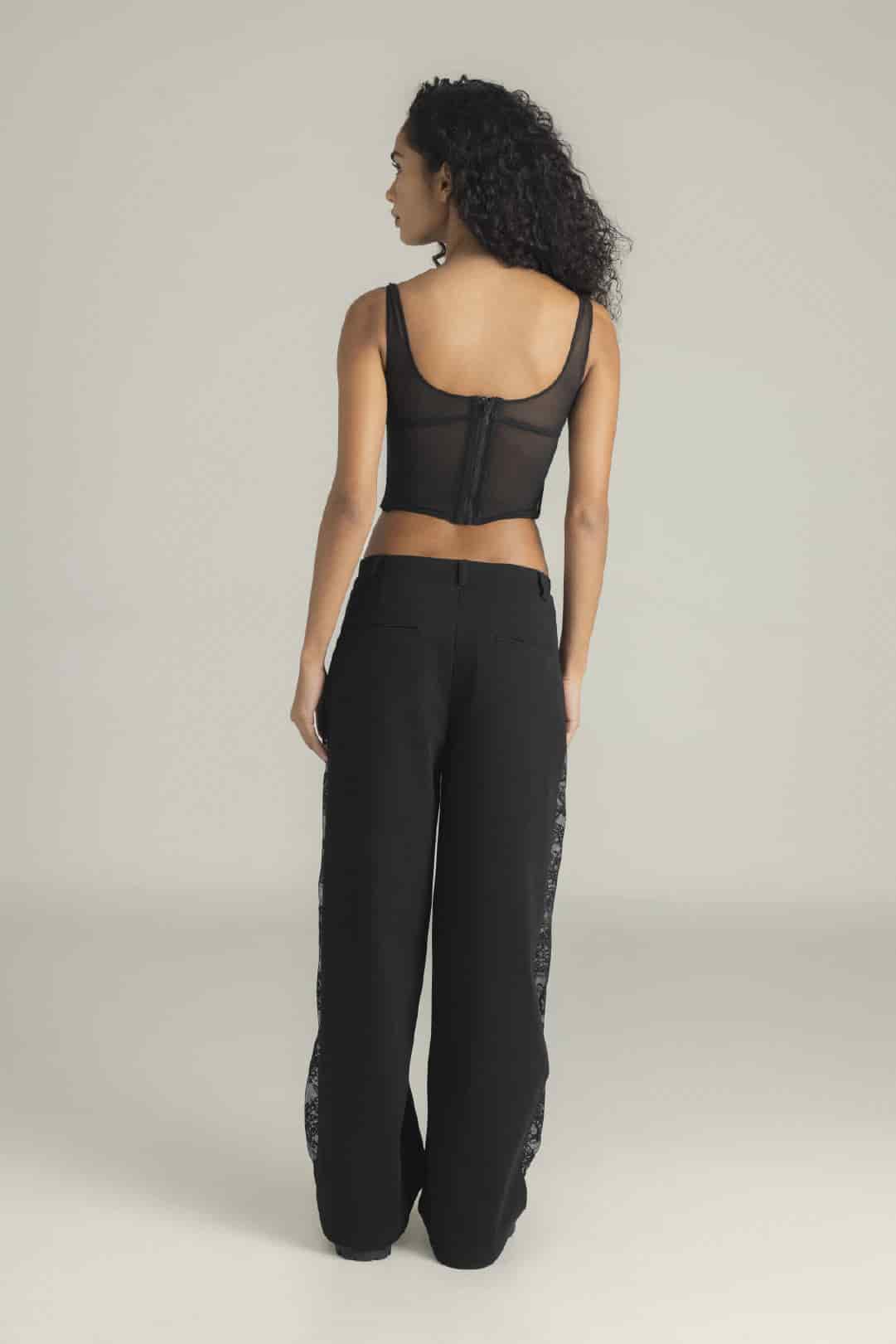 SET CORSET & PANTALON INDIRA NEGRO - miniatura 3