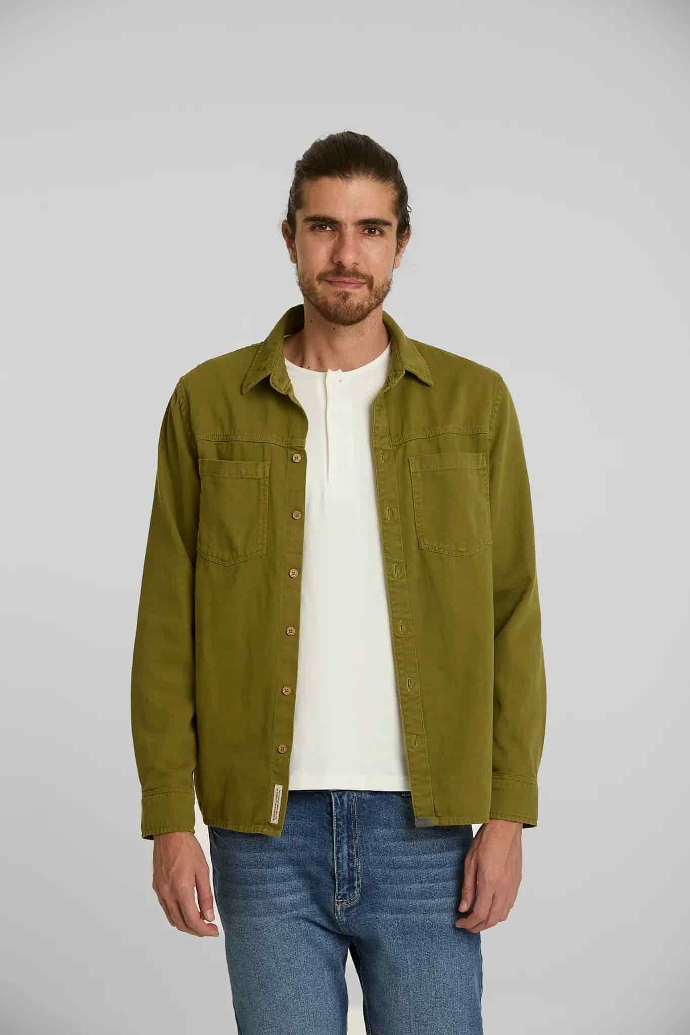 Sobrecamisa verde aceituna - miniatura 1
