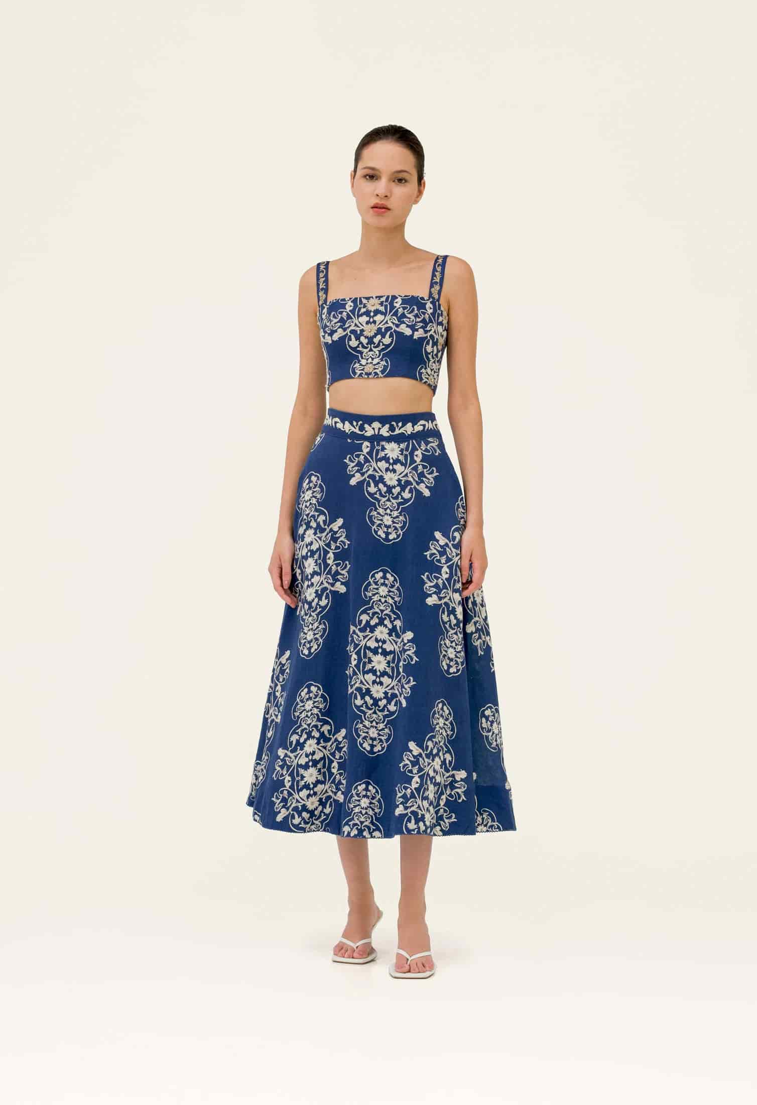 Bergamota Ribbons Maxi Skirt - miniatura 2
