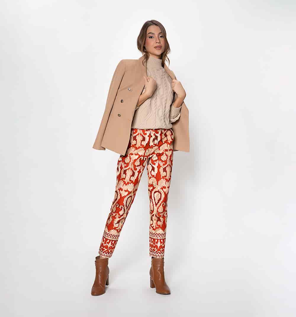 Pantalon chino tiro alto - miniatura 1
