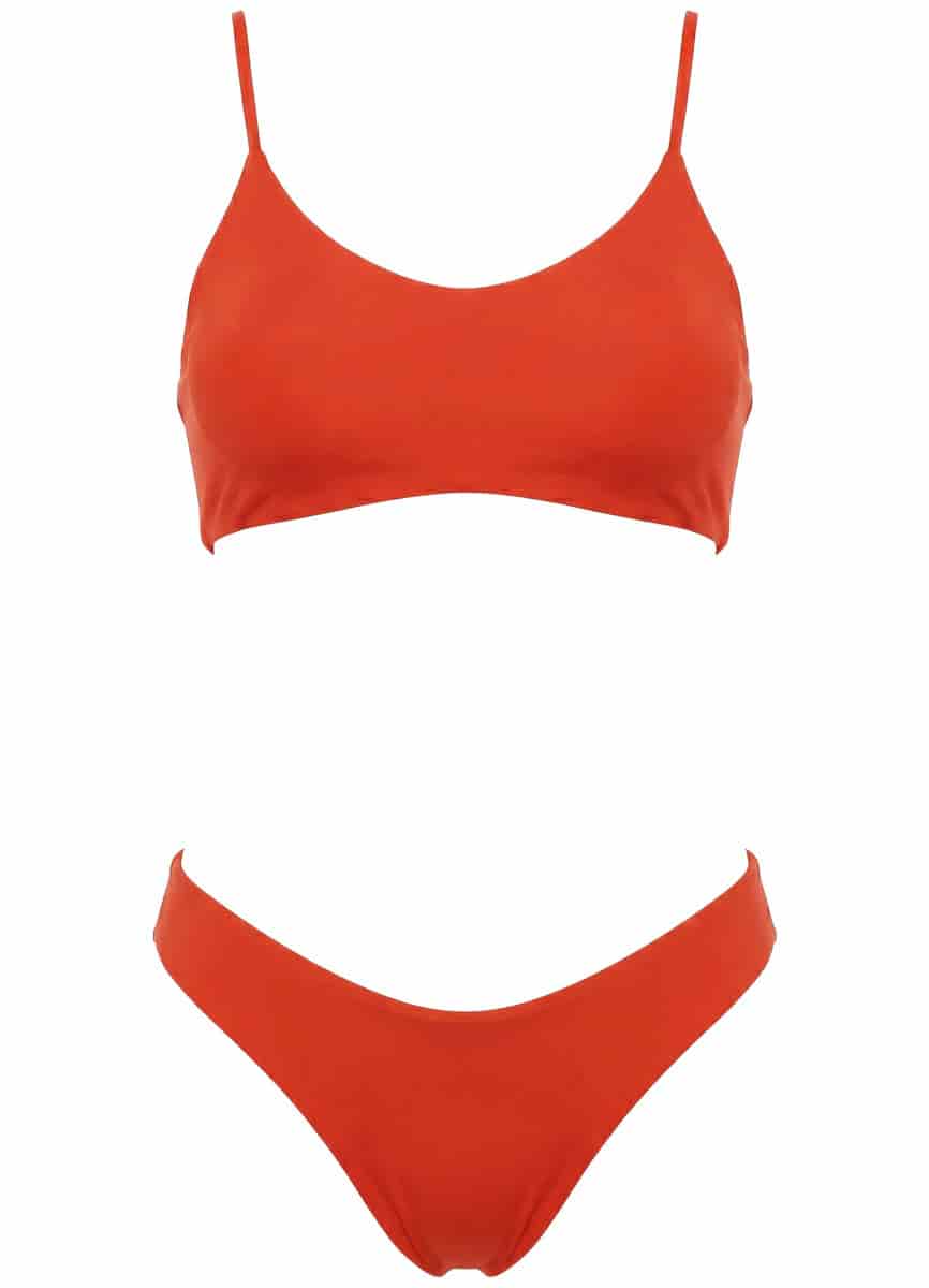 Maaji Red Camelia Praia Classic Bralette Bikini Top - miniatura 11