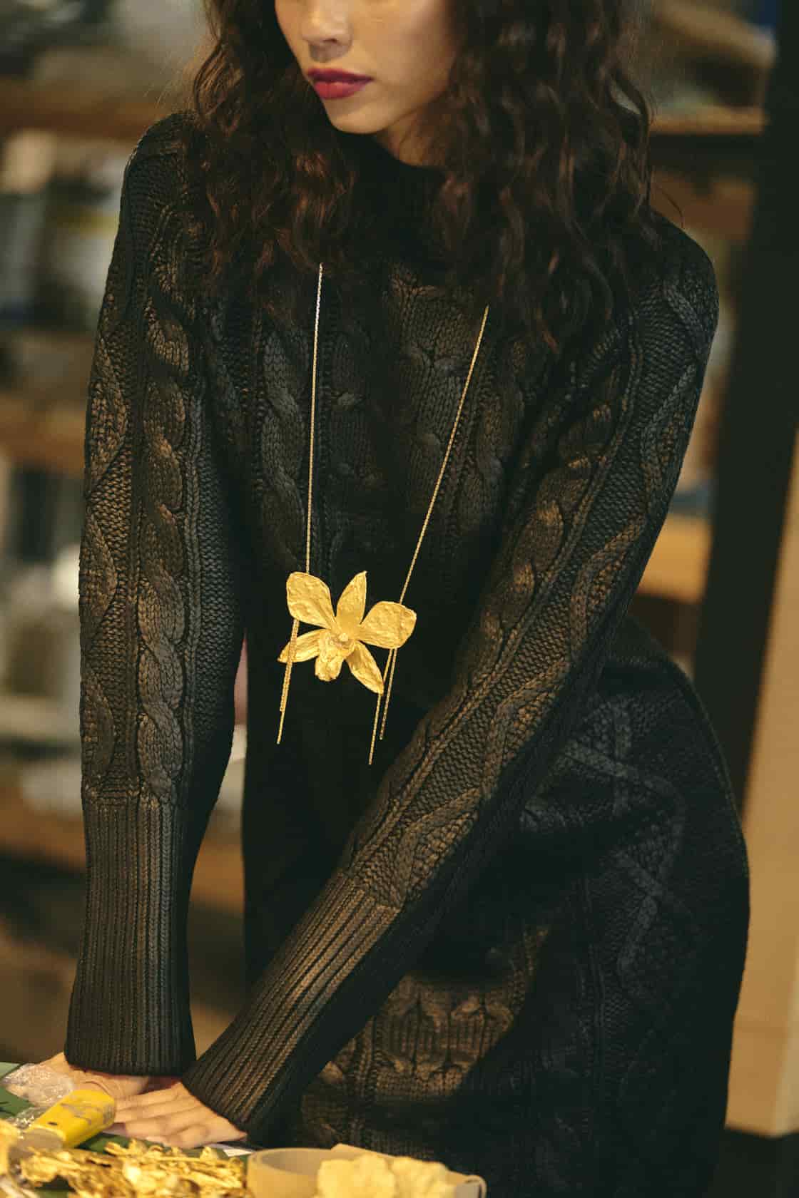 DENDROBIUM MAXI LONG NECKLACE - miniatura 3