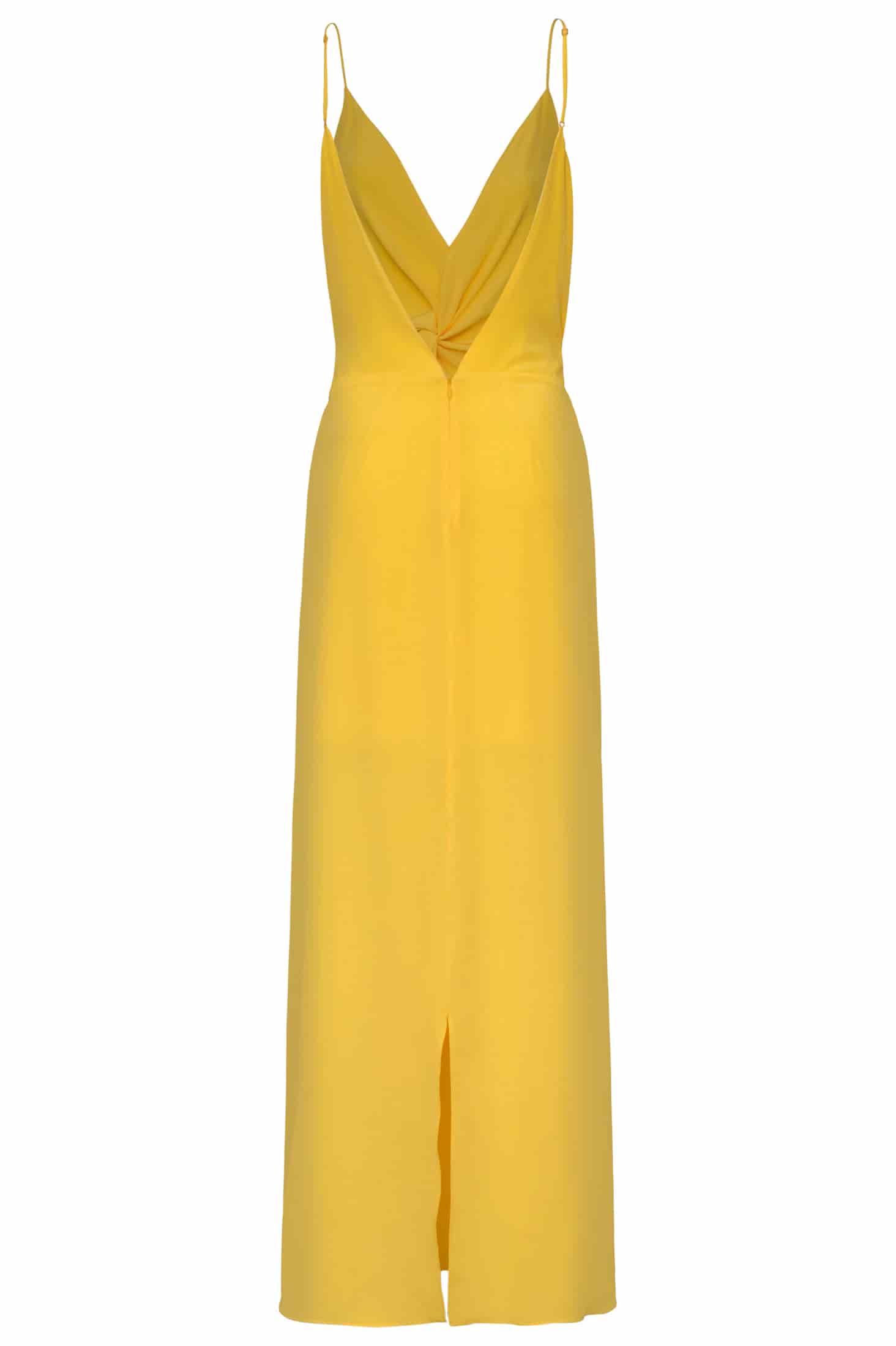 Macarena Silk Midi Dress / Yellow - miniatura 3