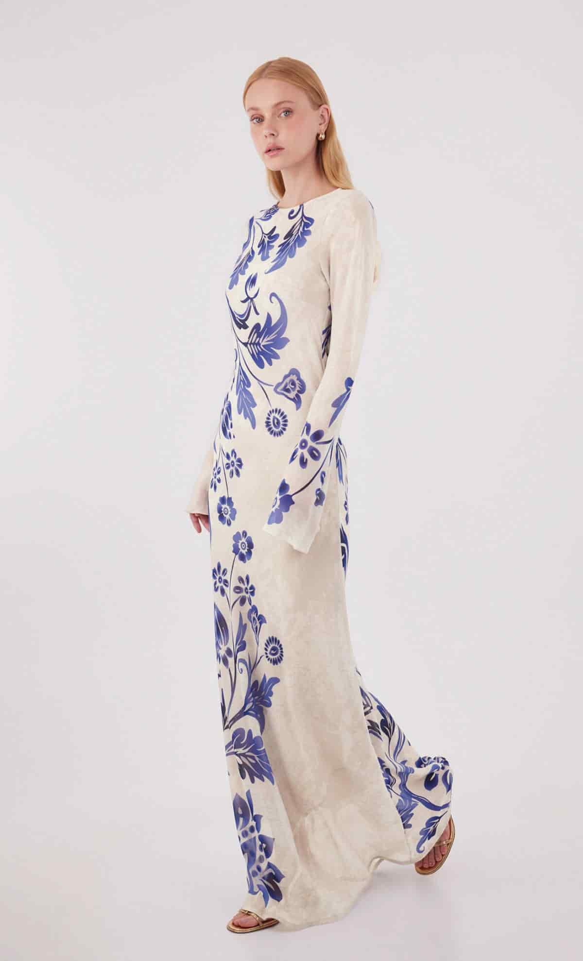 Vestido largo Venomous Blue - miniatura 3