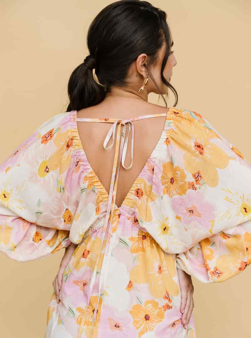 VESTIDO VOLARE FLORES - miniatura 2