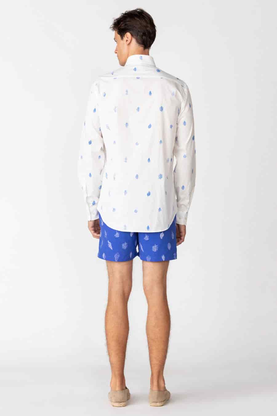 Men's cotton shirt white papuá - miniatura 2