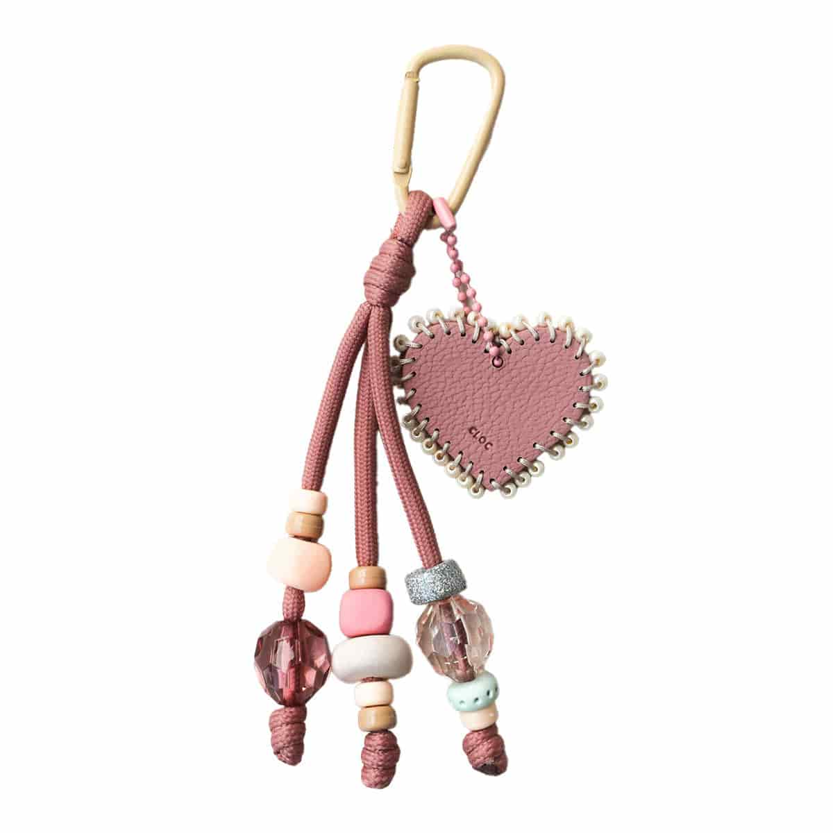 Charm Corazón bordado Champagne pink - miniatura 2