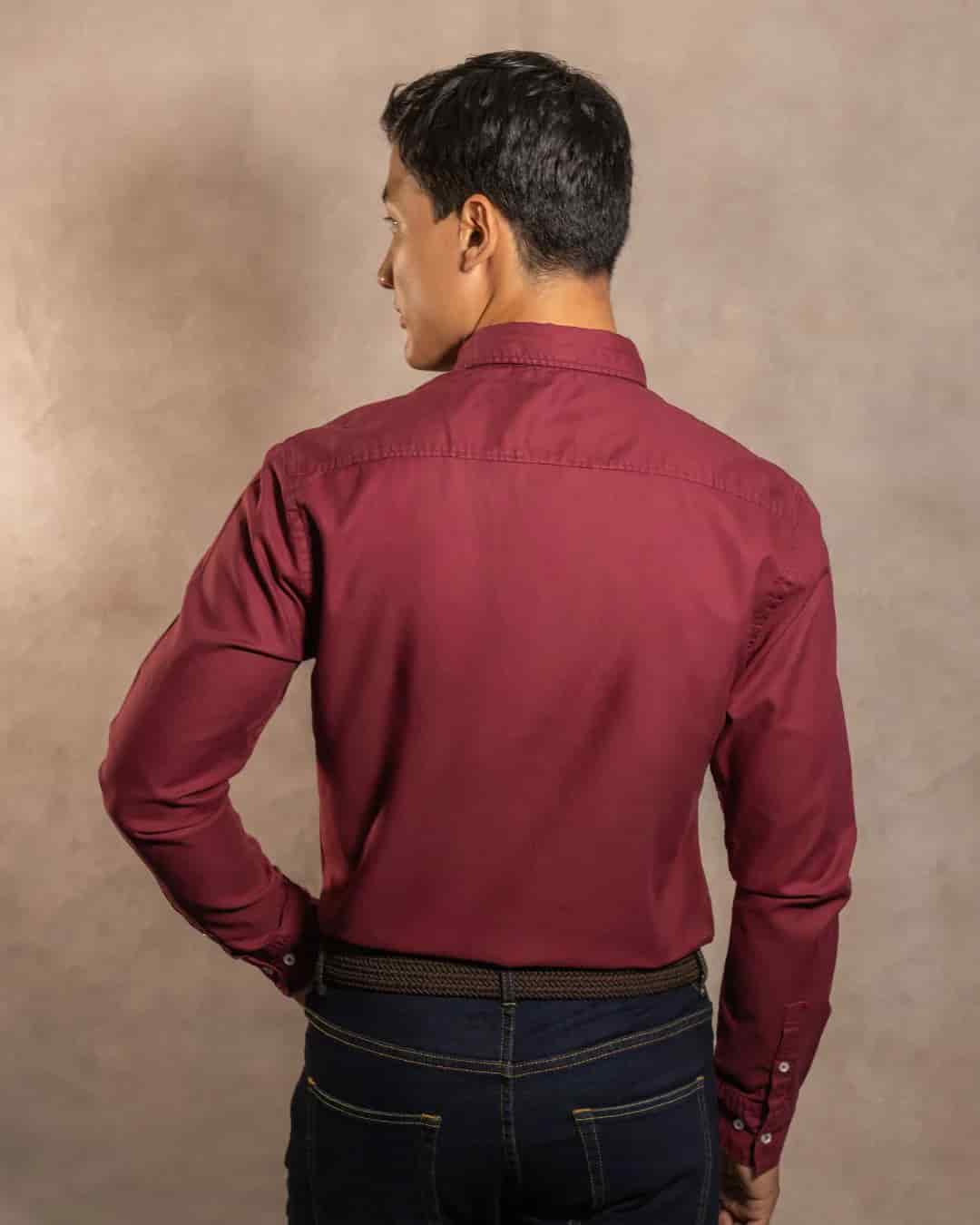 Camisa Antimanchas Oxford Vino - miniatura 8
