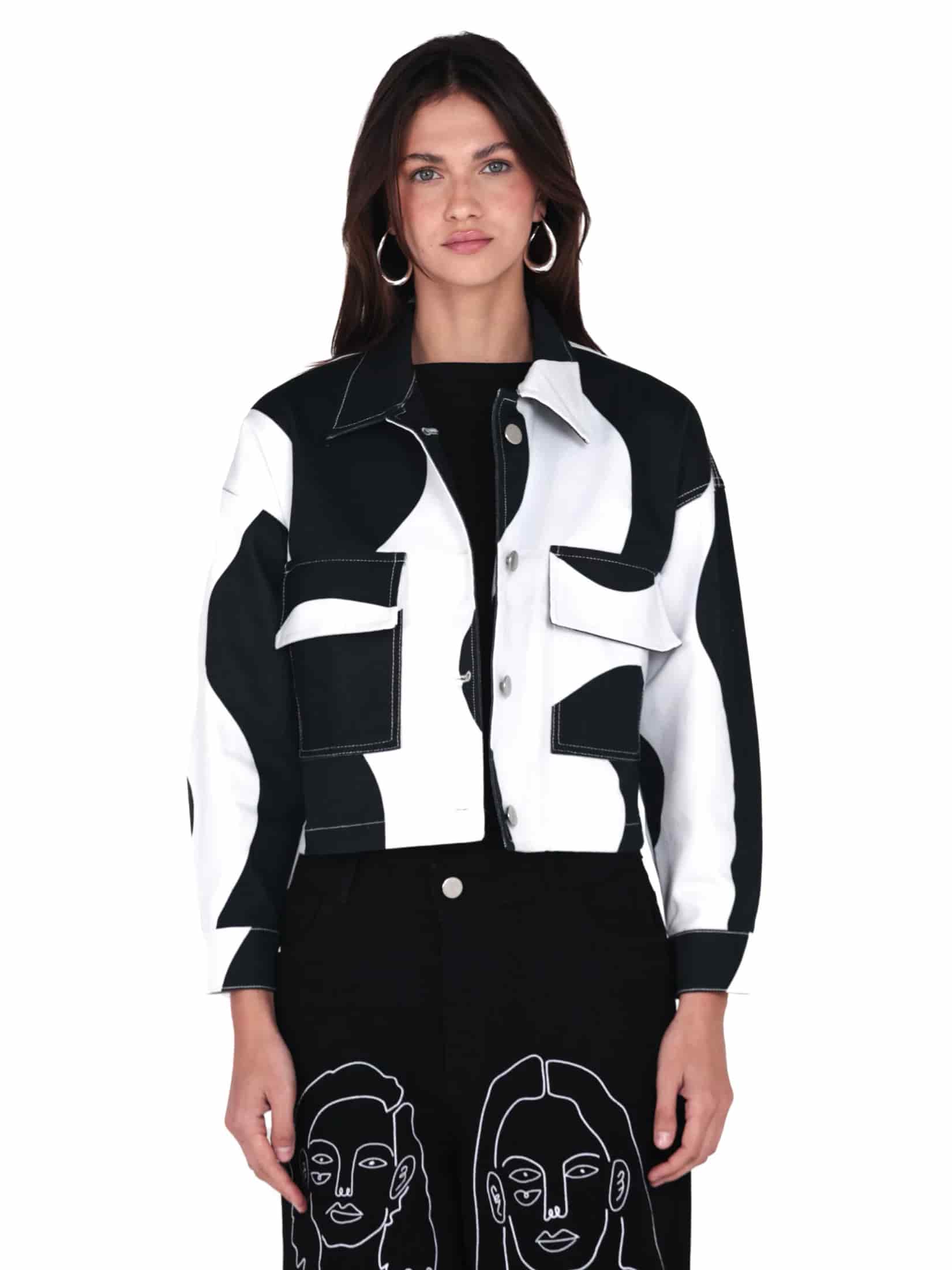 Chaqueta Pasado Blanco y Negro - miniatura 4