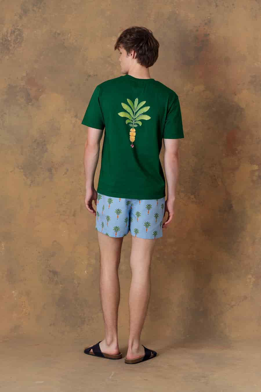 Men's cotton t-shirt orfeo green - miniatura 2