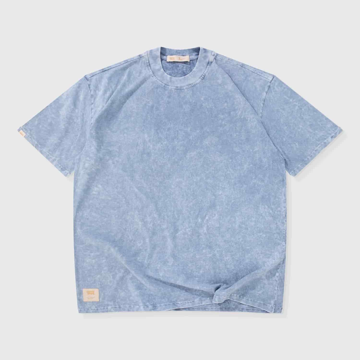 Oversized Washed T- Shirt - Blue - miniatura 3