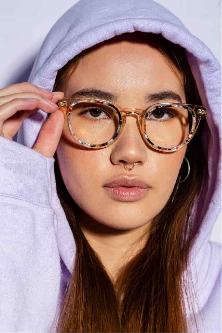 gafas de sol seventeen transparente terrazo morado - miniatura 4