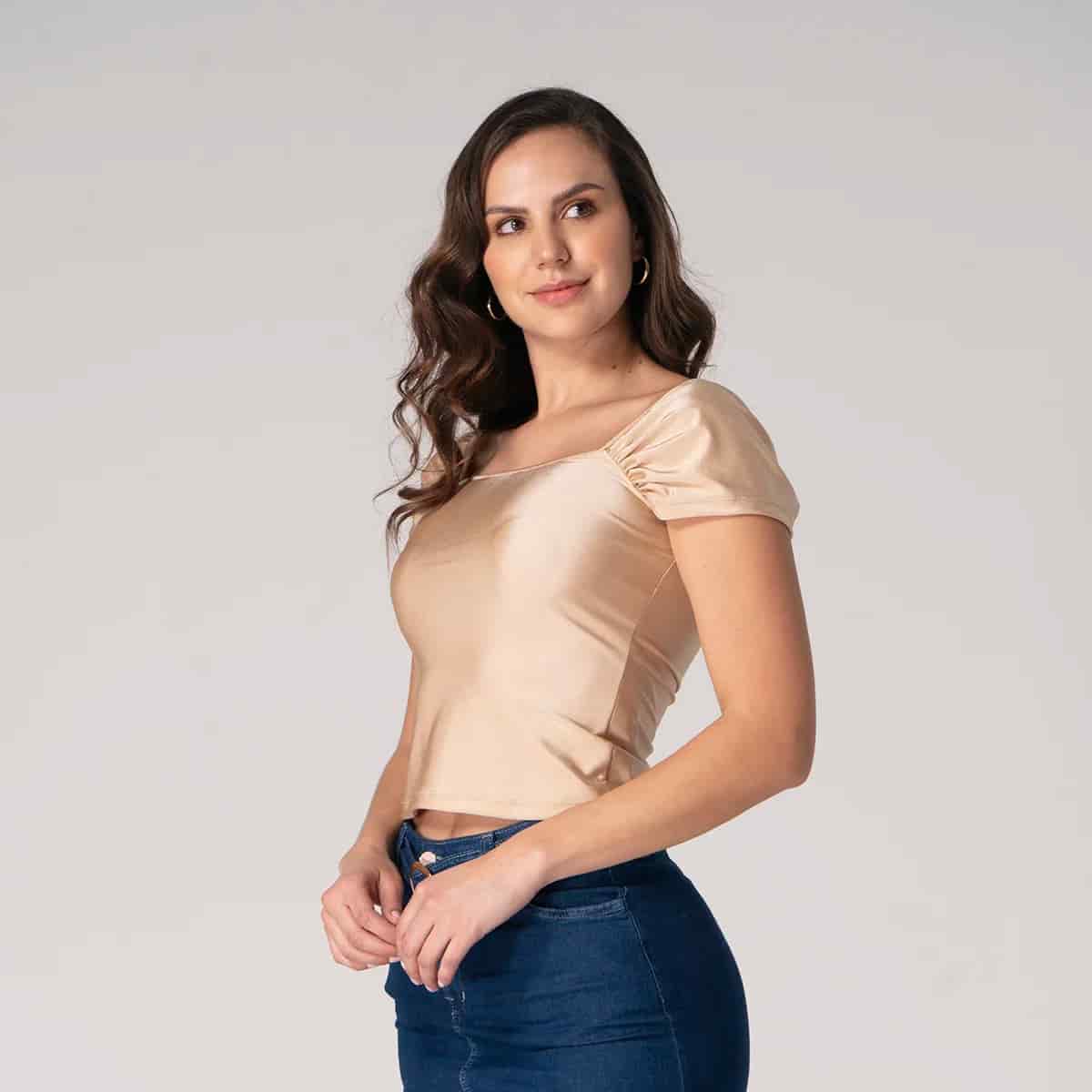 Blusa Slim Escote Bandeja Nova - miniatura 7