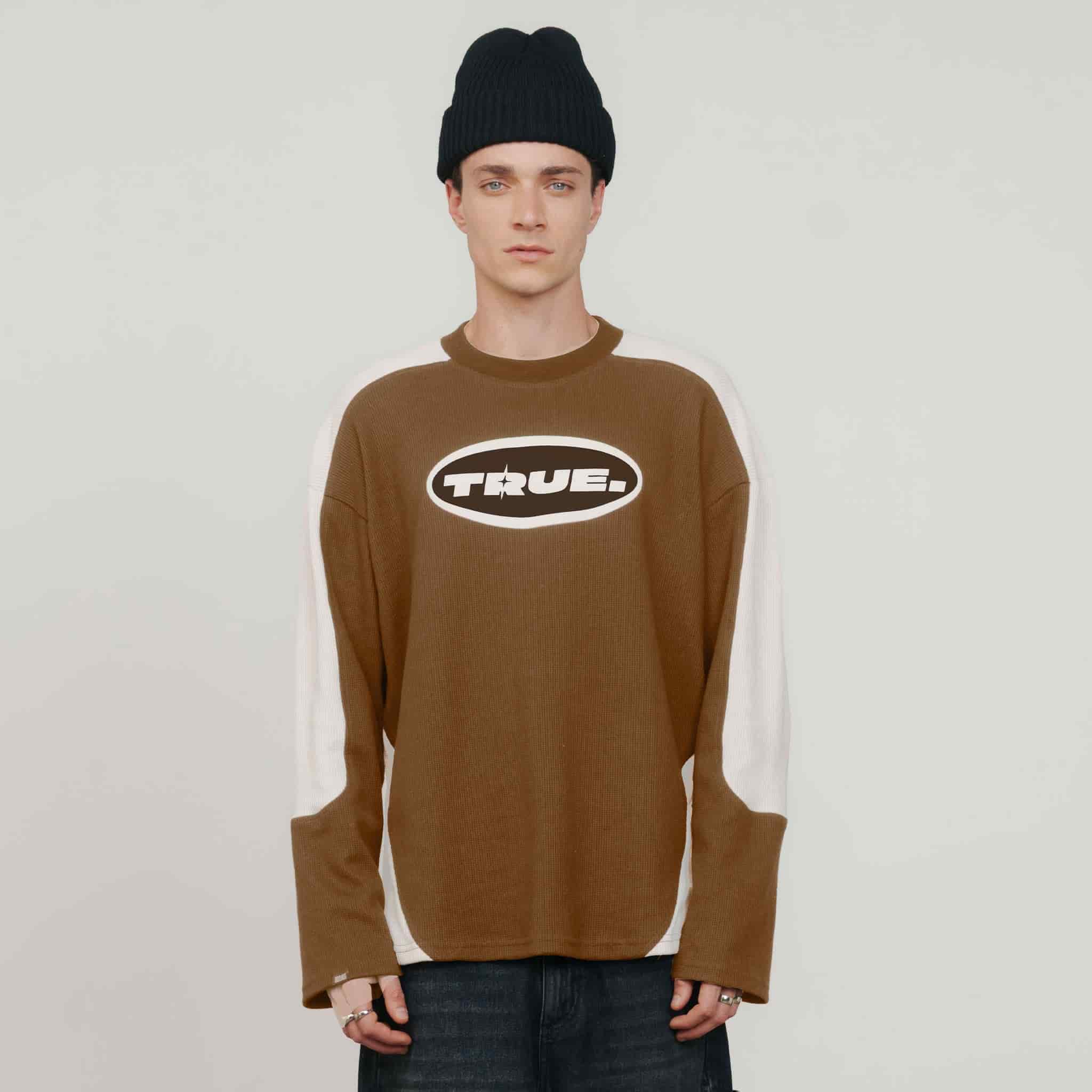 Waffer Long Sleeve Tee - Brown - miniatura 3