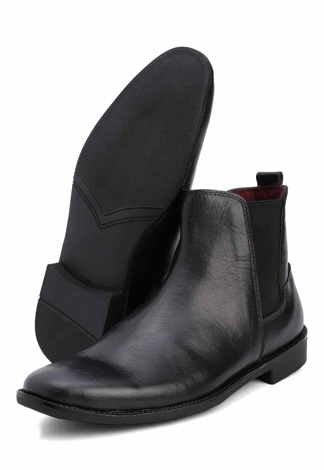 Botines chelsea negros en cuero - miniatura 8