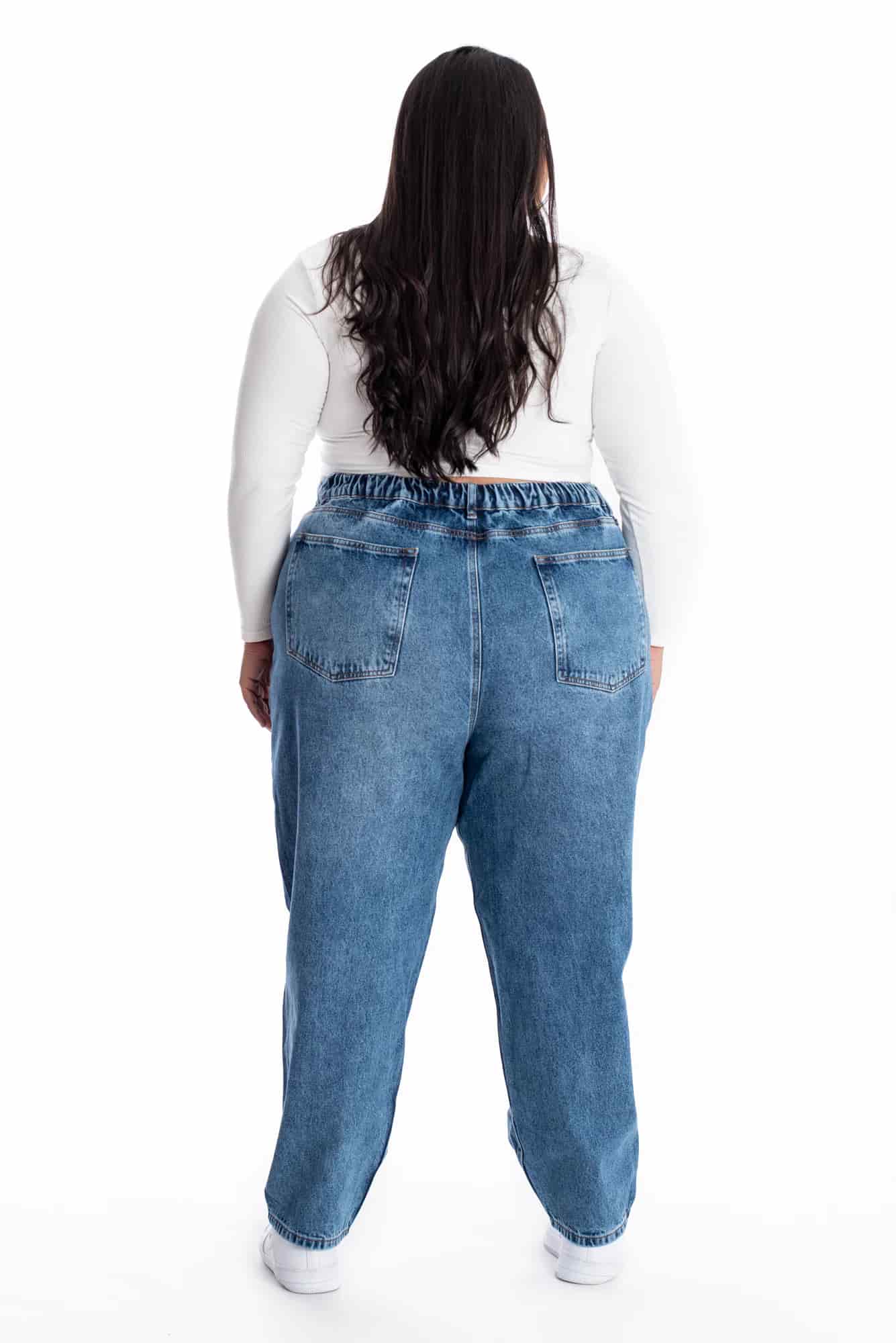 Jean Boyfriend Brillo Azul Medio 399 - miniatura 9