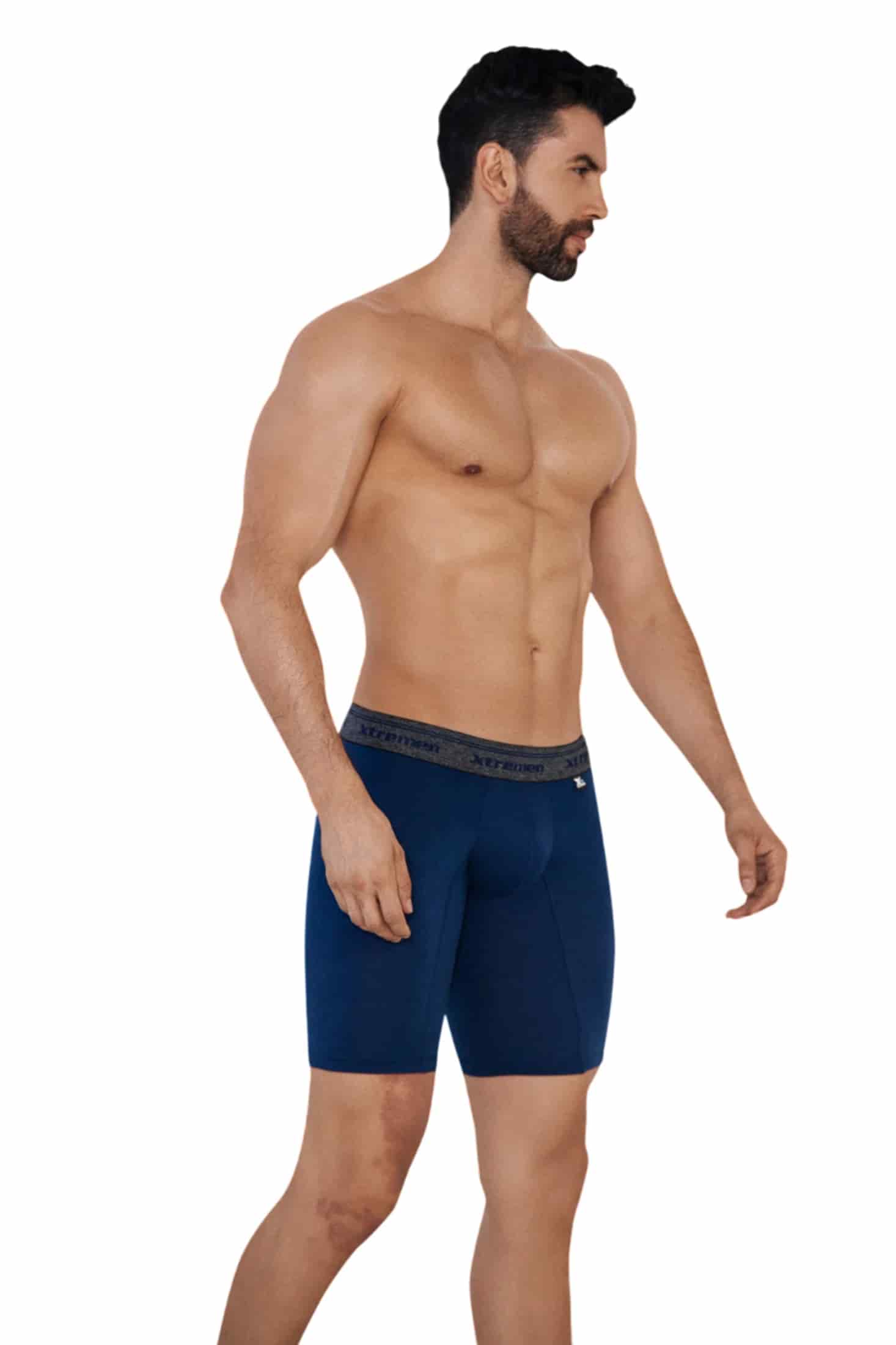 BOXER ALGODÓN DEPORTIVO FONDO ENTERO AZUL OSCURO - miniatura 1