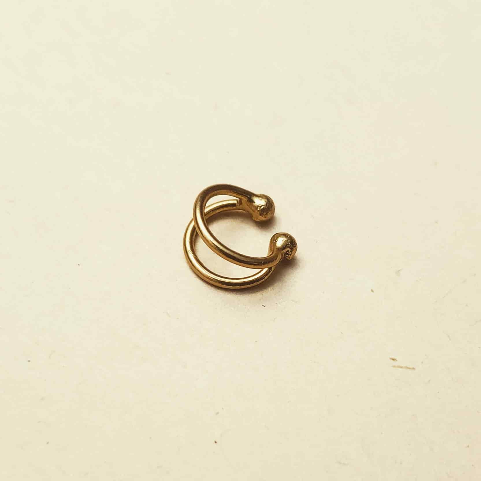 Earcuff liso de dos alambres - miniatura 3
