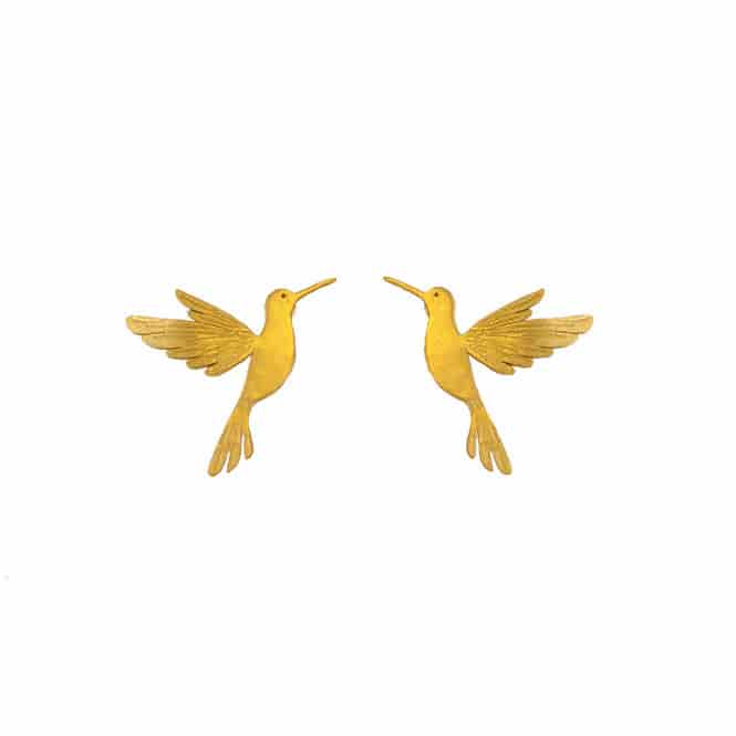 Aretes topo colibrí alas del alma - miniatura 1