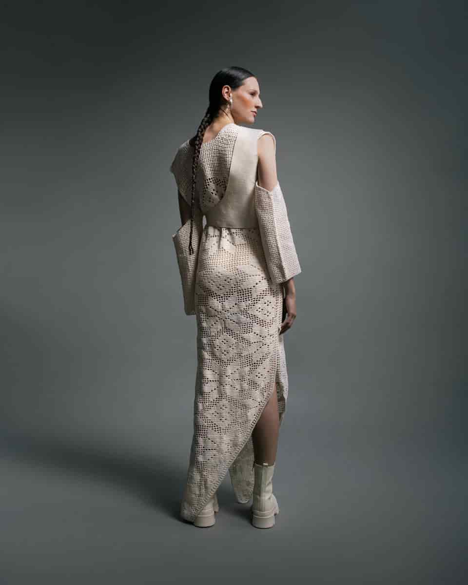 FDV DIAMOND CROCHET DRESS - miniatura 4
