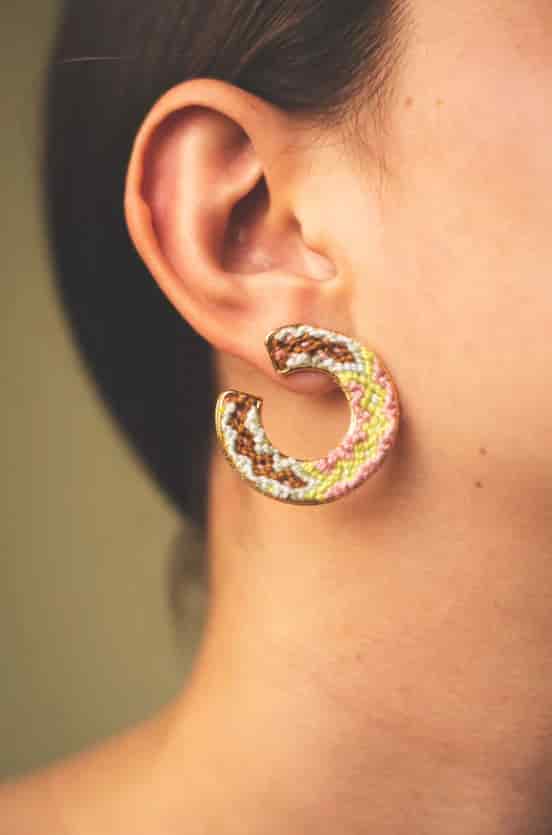 Wayuu Jolotsü  Earrings - Green - miniatura 4