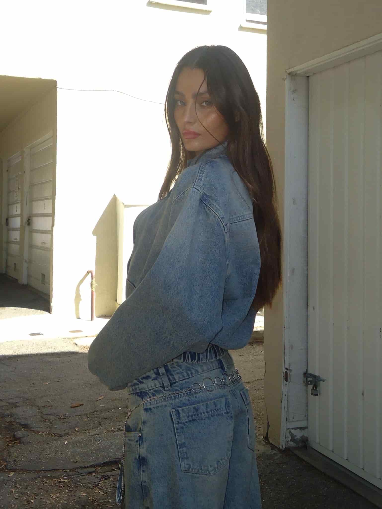DENIM BOMBER JACKET - SUNBLEACHED - miniatura 5