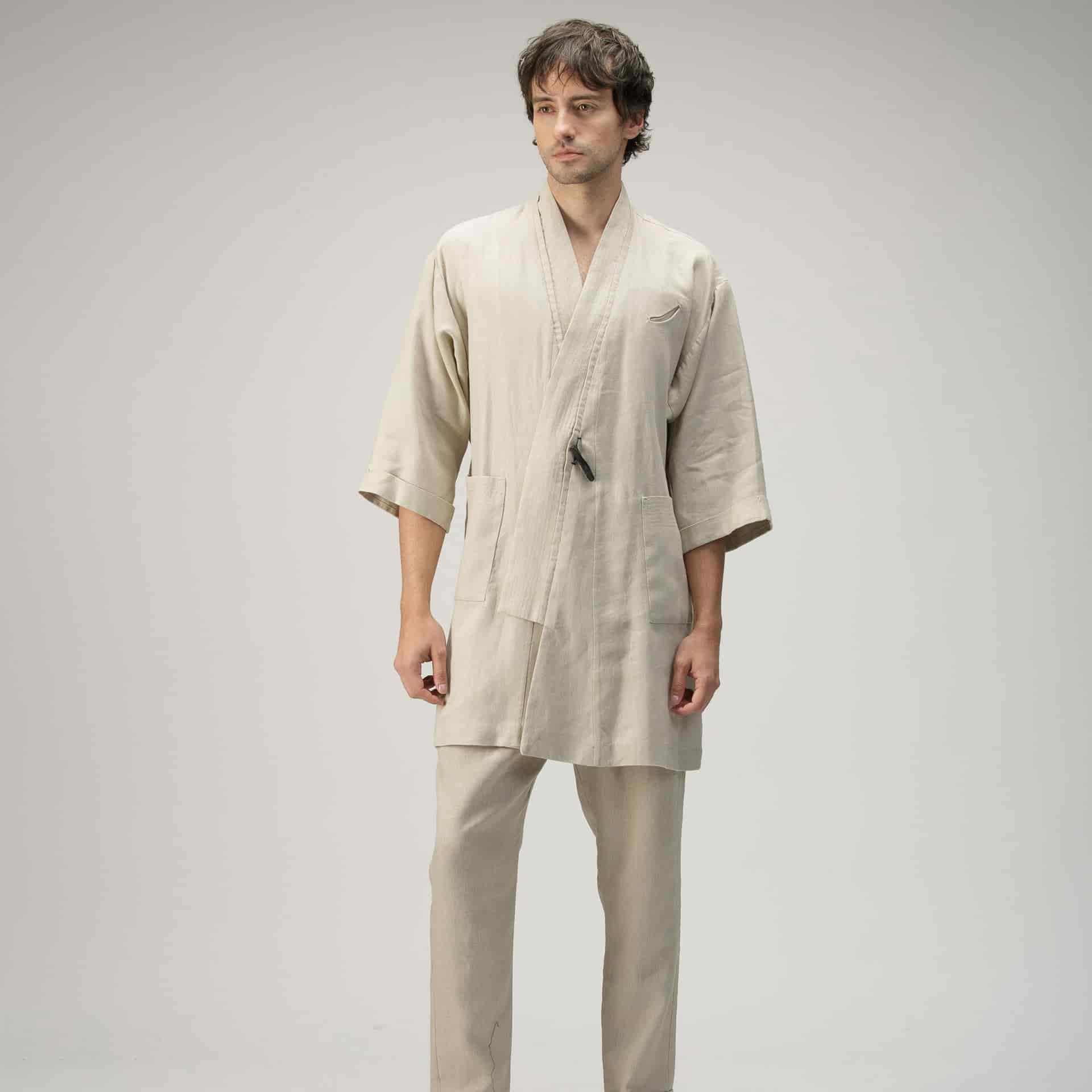 Kimono Cruzado - Natural - miniatura 2