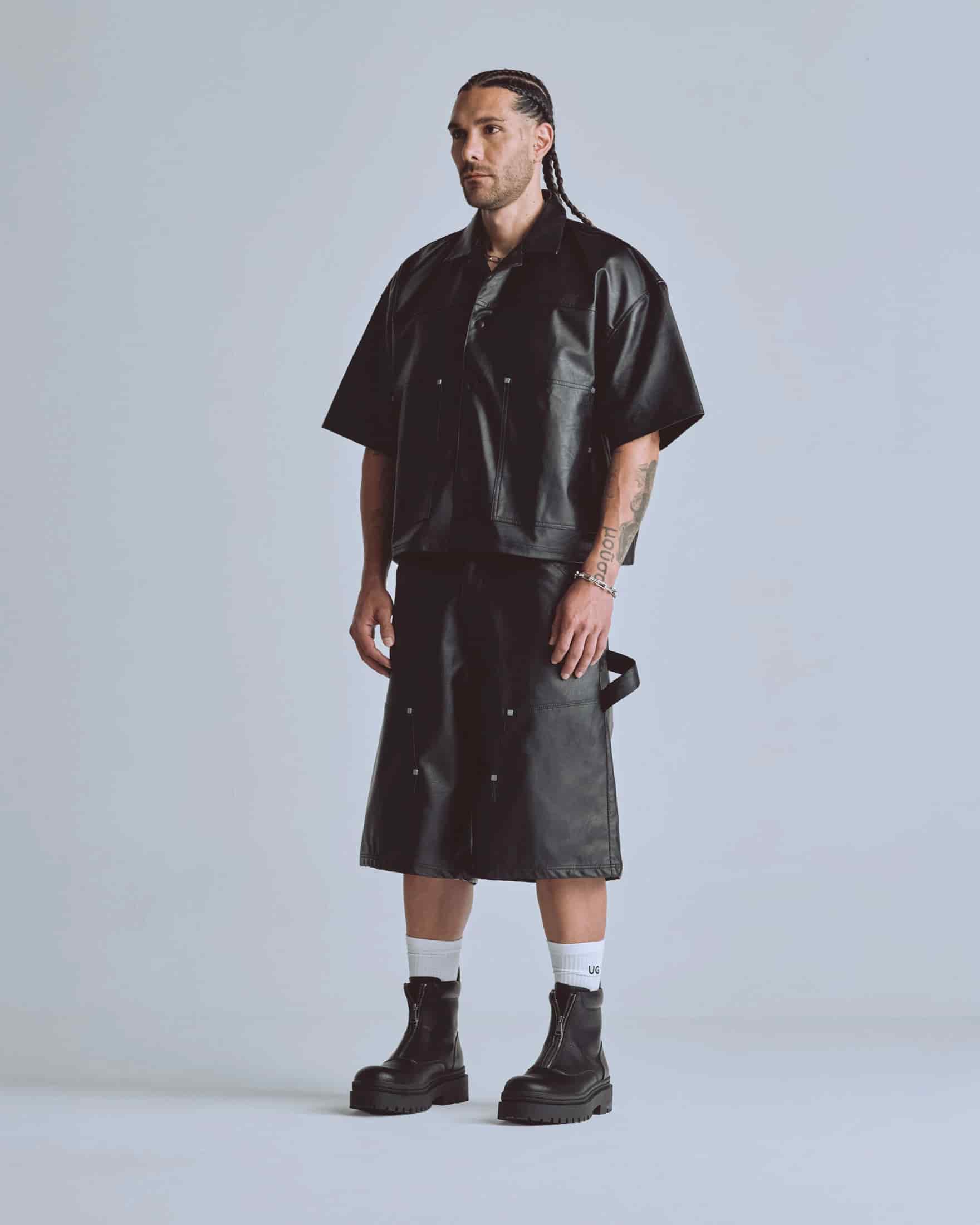 Capsule Basic Pleather Shorts Black - miniatura 5