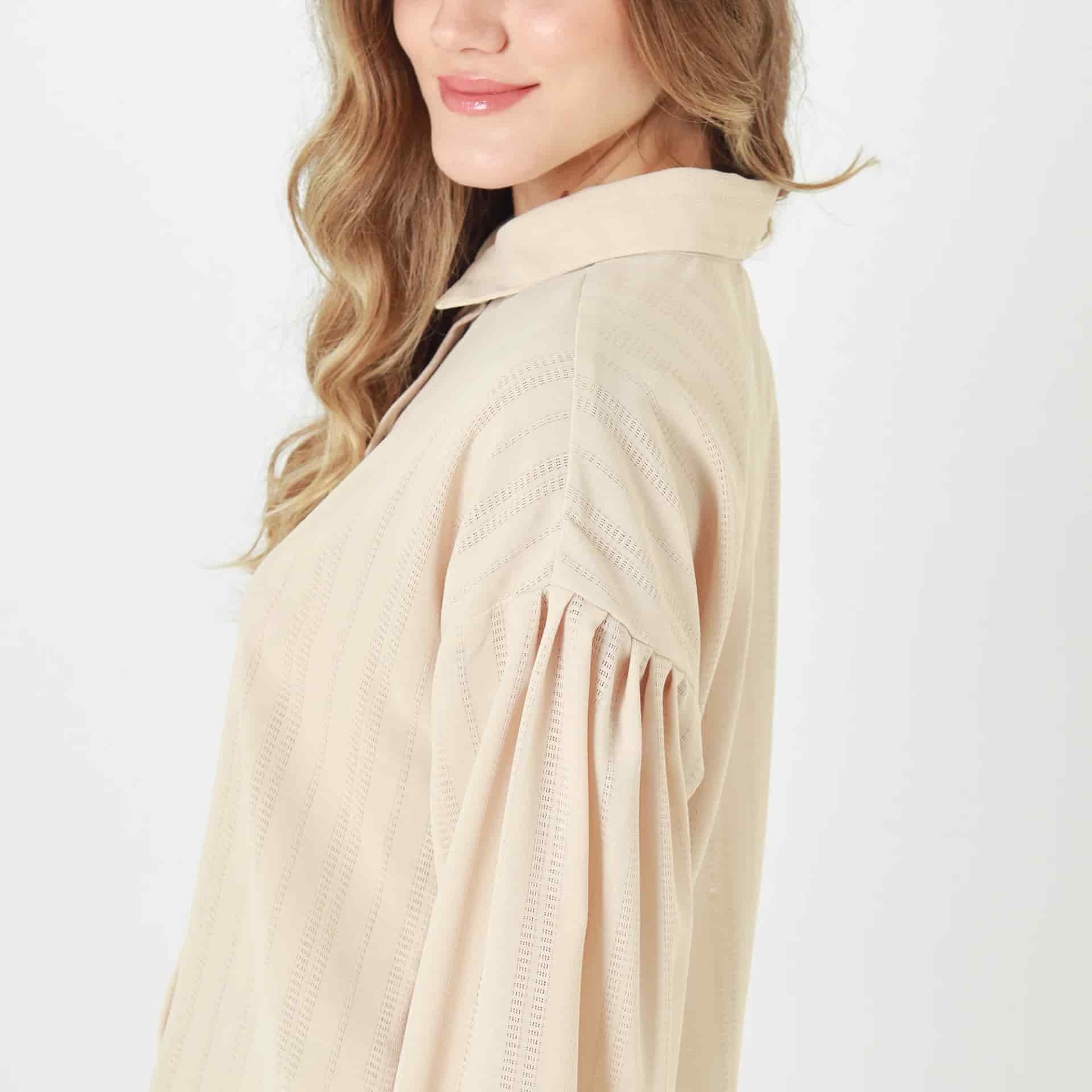 Blusa Cuello Camisero Manga Larga - miniatura 5