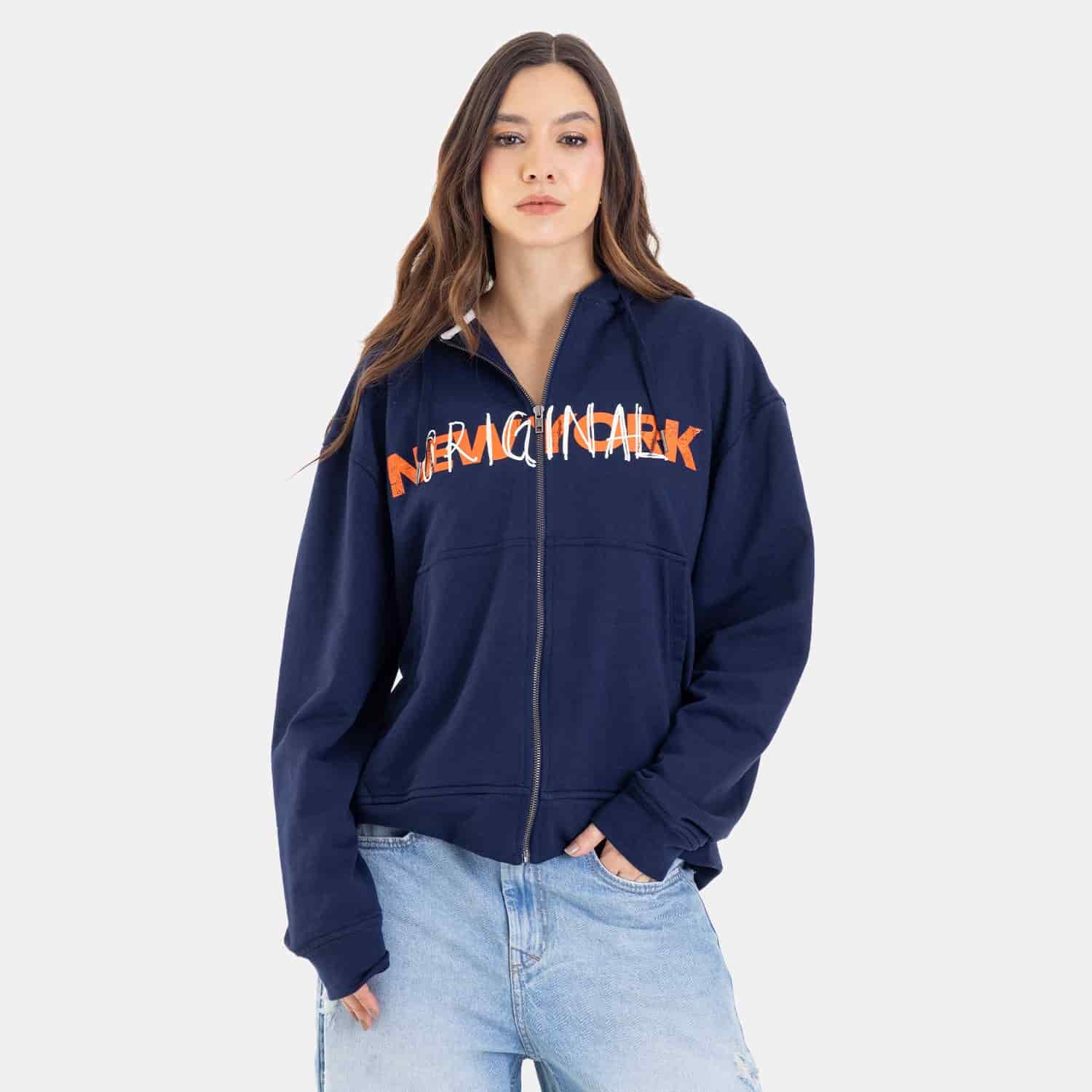 Zip Hoodie Regular Fit Dark Blue - miniatura 1