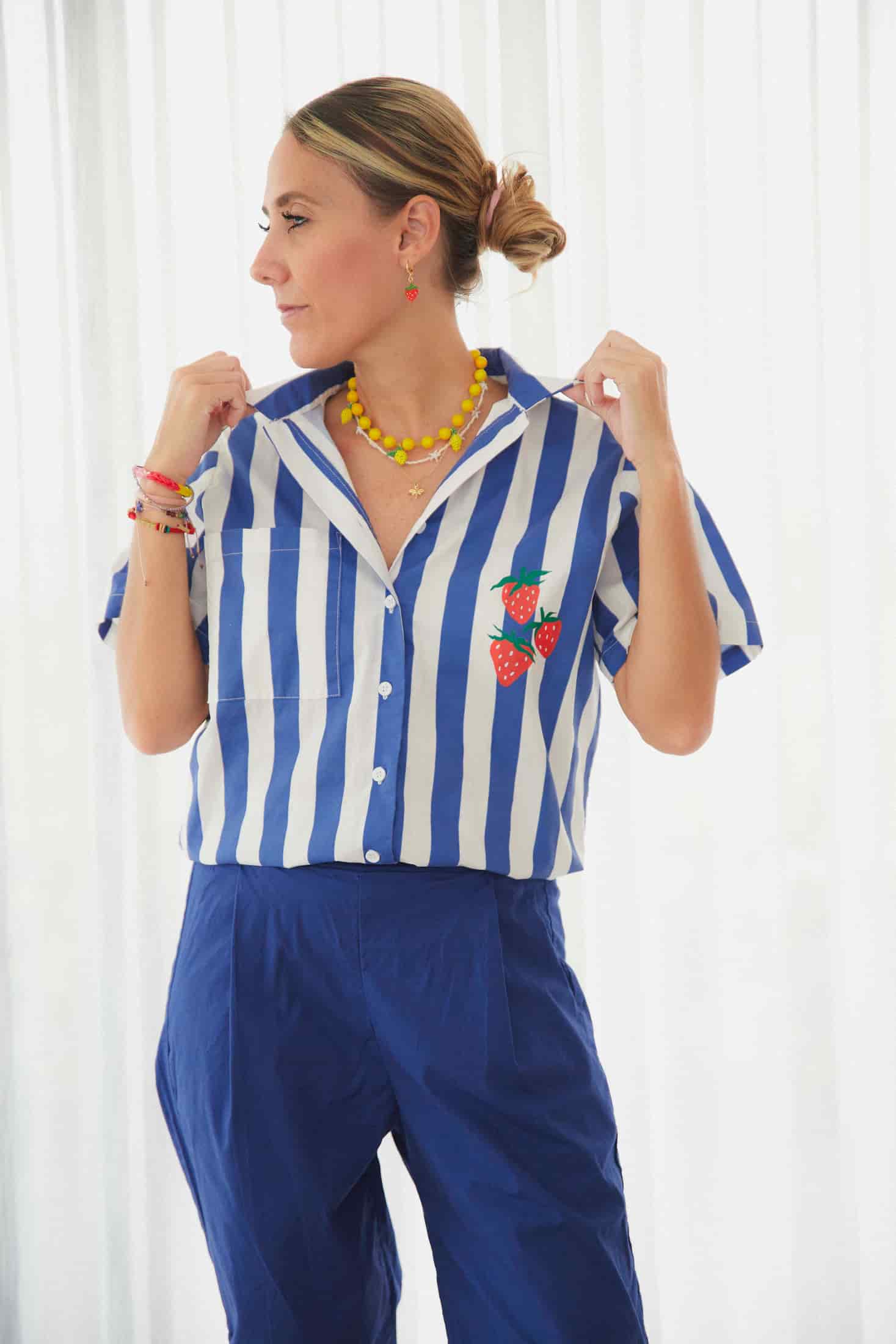 Camisera Fresas Rayadas Adulto - miniatura 5