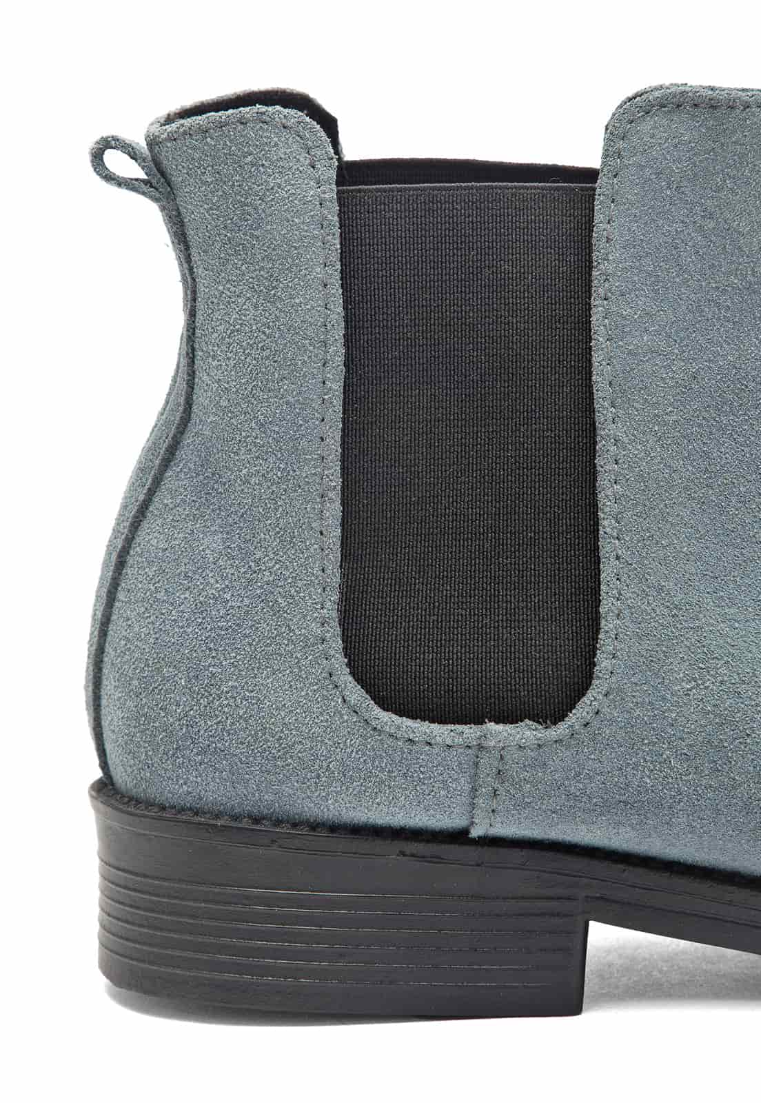 Botines chelsea gris en gamuza. - miniatura 6