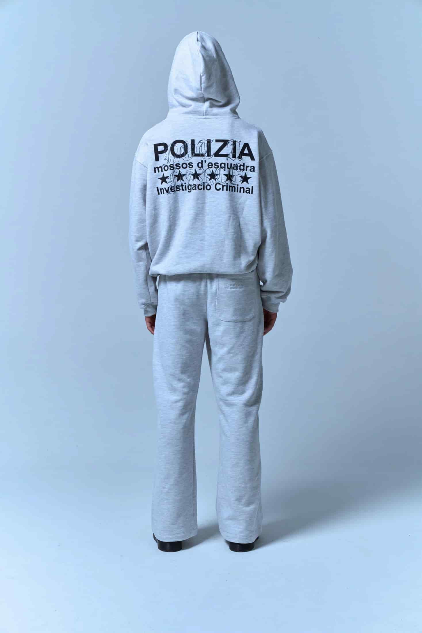 POLIZIA GRAY FLARED SWEATPANTS - miniatura 5