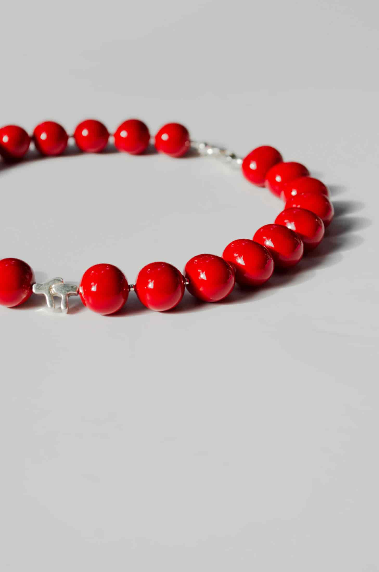 Collar Sttack Rojo | perlas recubiertas - miniatura 1