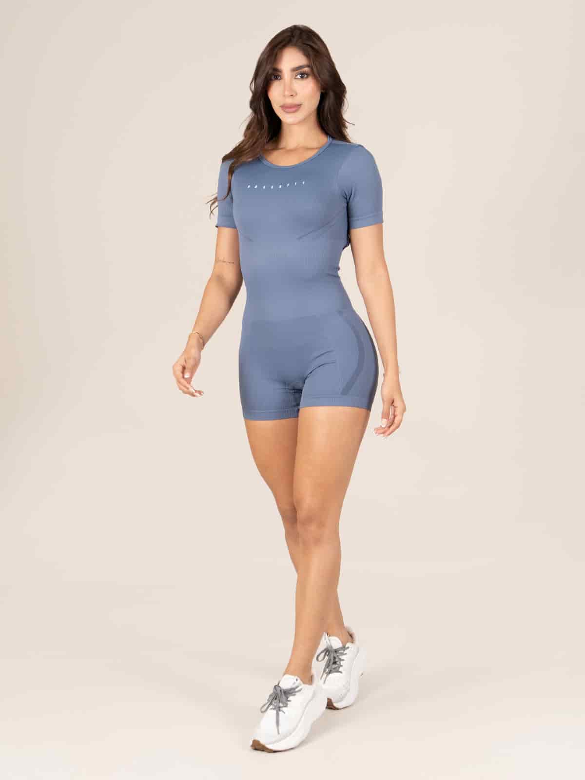 Ada Enterizo Seamless Azul Plata - miniatura 1