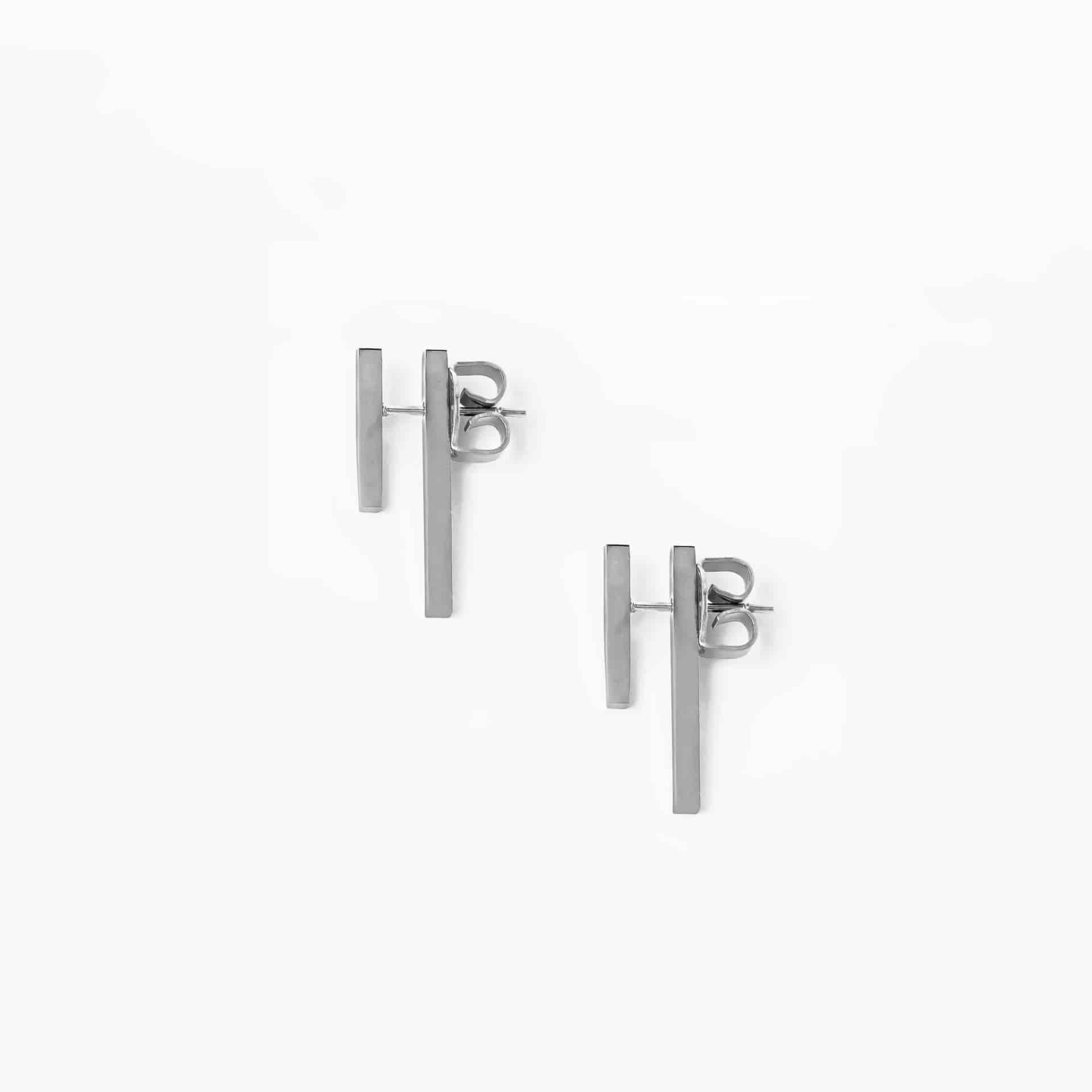 Aretes Bastoni Mini Negro - miniatura 4